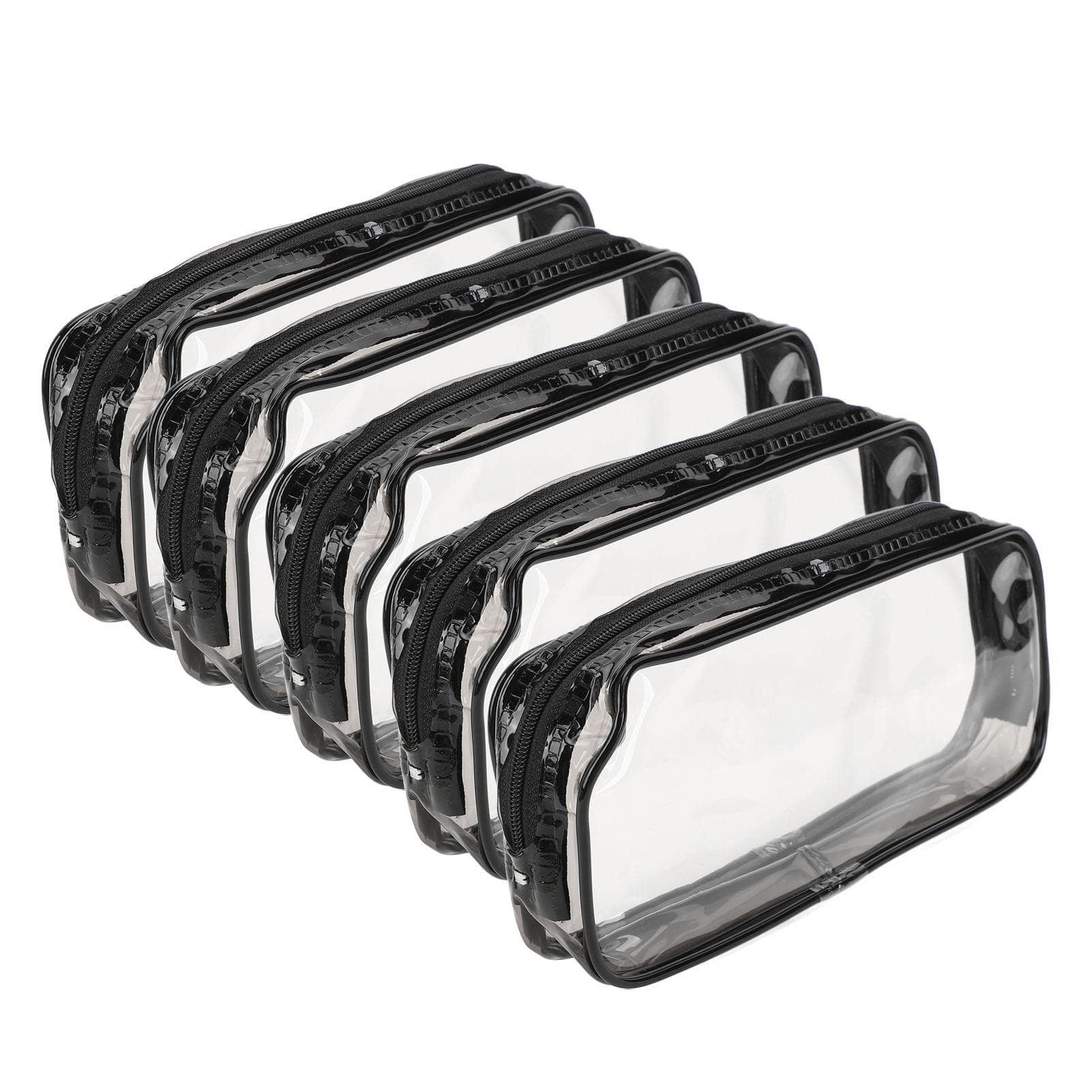 5Pcs Clear Makeup Bag Organizer Portable Transparent Toiletry Cosmetic Storage Bag Pouch for Travel