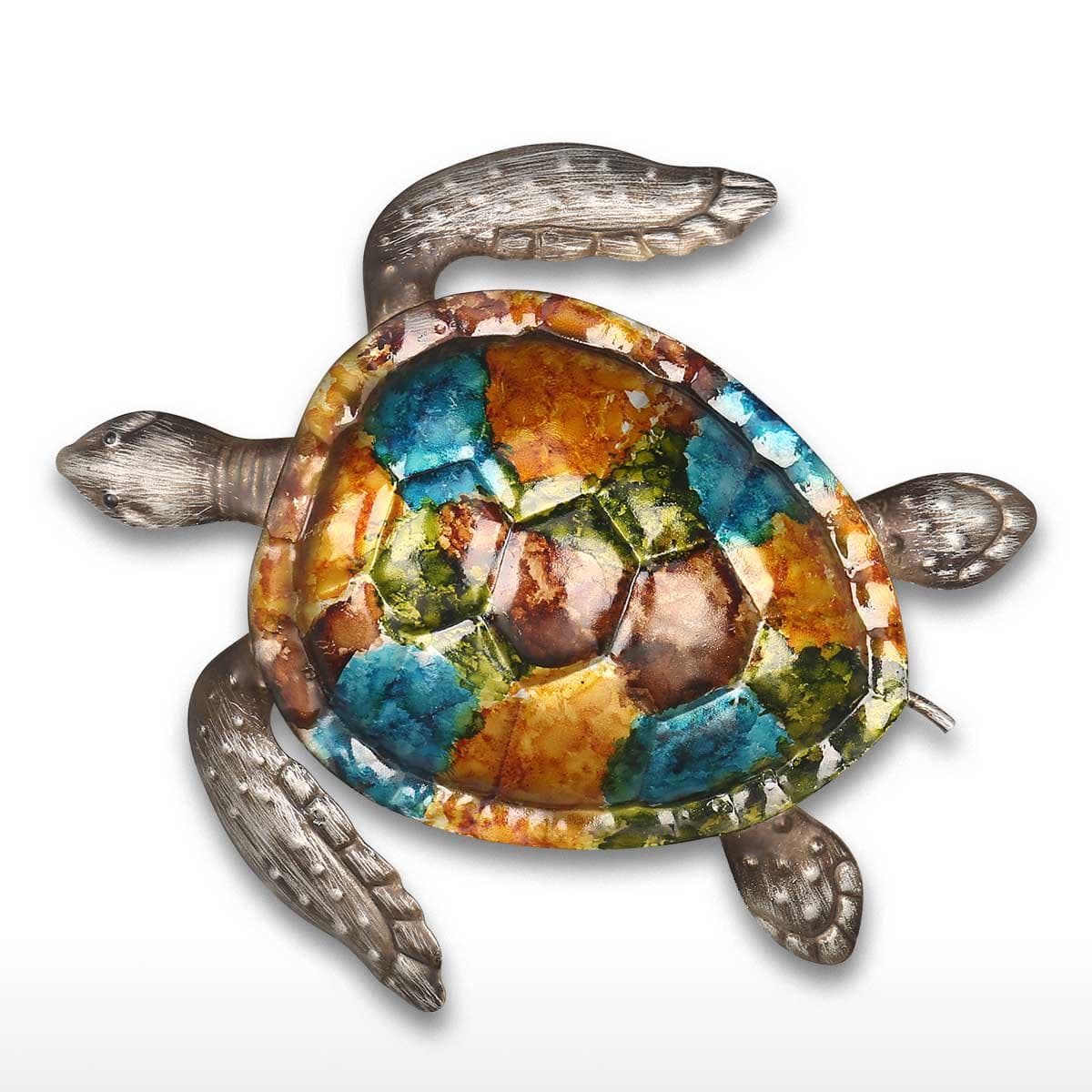 Blue Turtle Wall Decor Coast Ocean Sea Wall Art Iron Animal Wall Decor Home multicolour