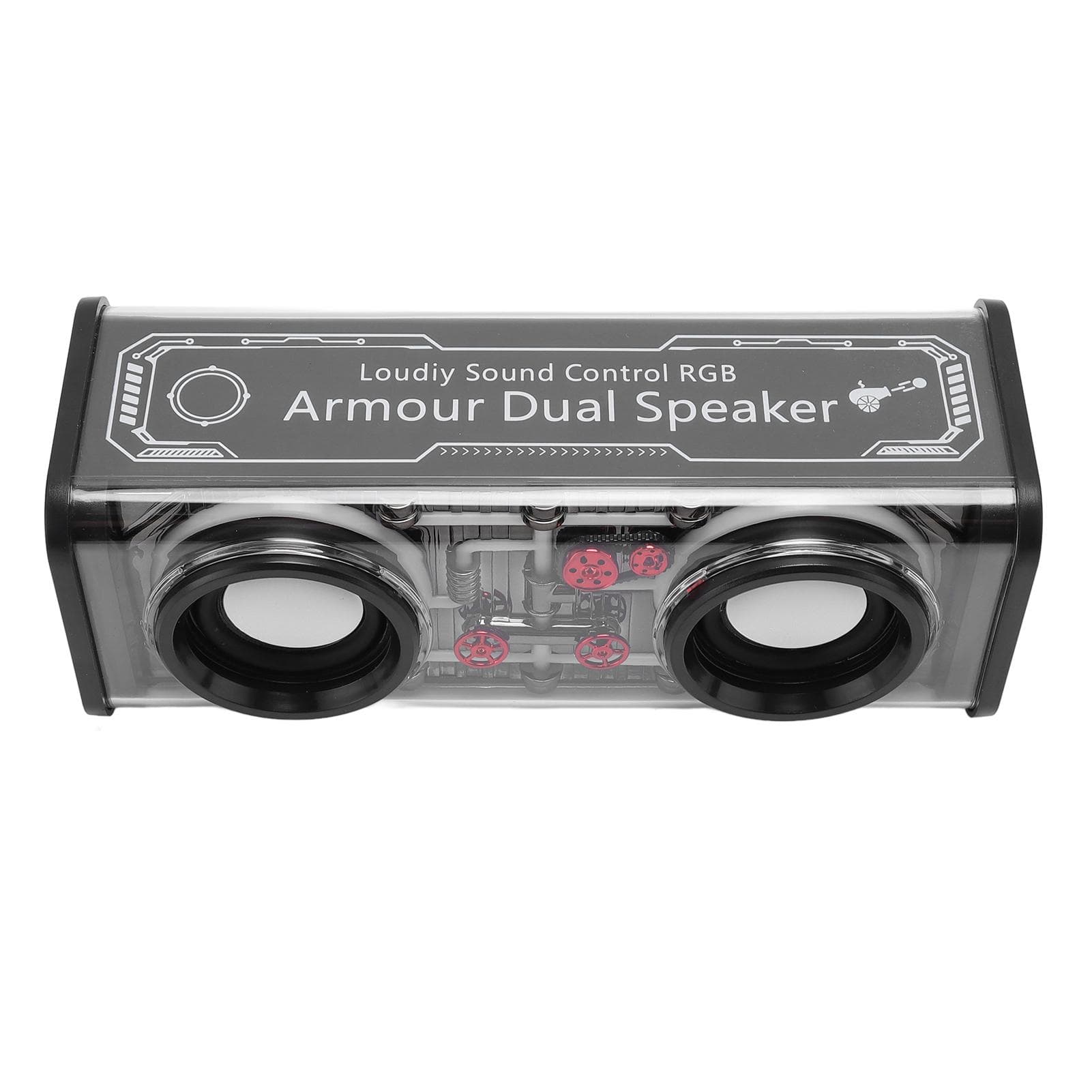 Bluetooth Speaker with Colorful Lights Bluetooth 5.3 Desktop Subwoofer Portable Wireless Speaker black
