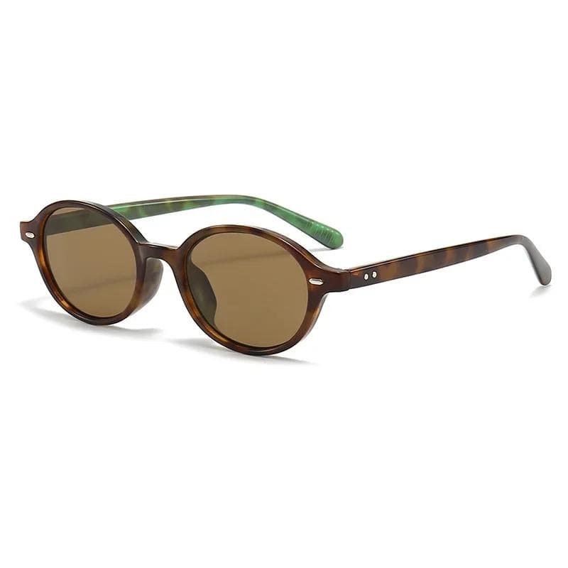 Retro Small Oval Sunglasses Women Men Rivets Shades Fashion Eyewear UV400 Luxury Sun Glasses Oculus Brand as picture