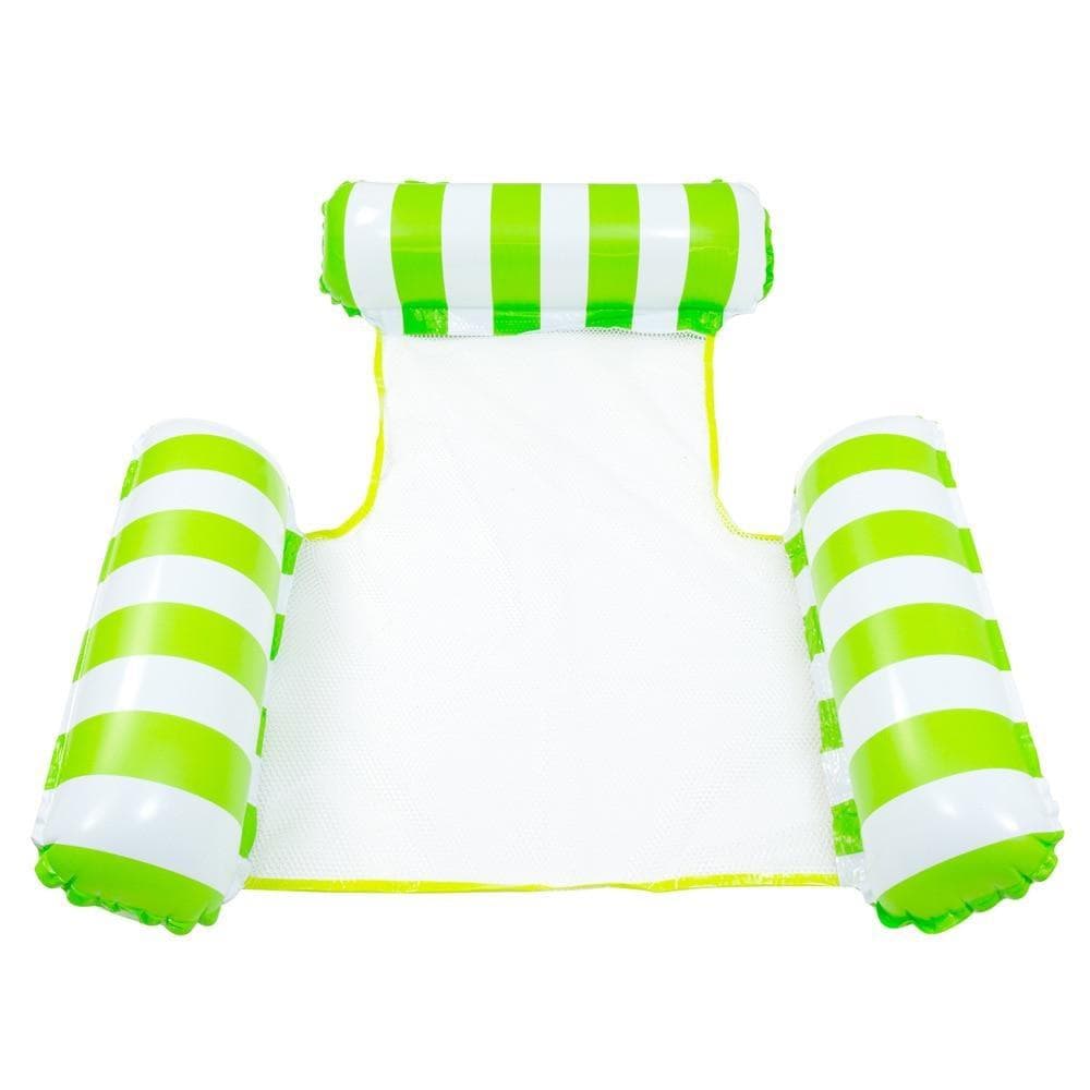 Water Hammock Recliner Inflatable Floating Swimming Mattress Sea Swimming Ring Pool Party Toy Lounge Bed For Swimming green