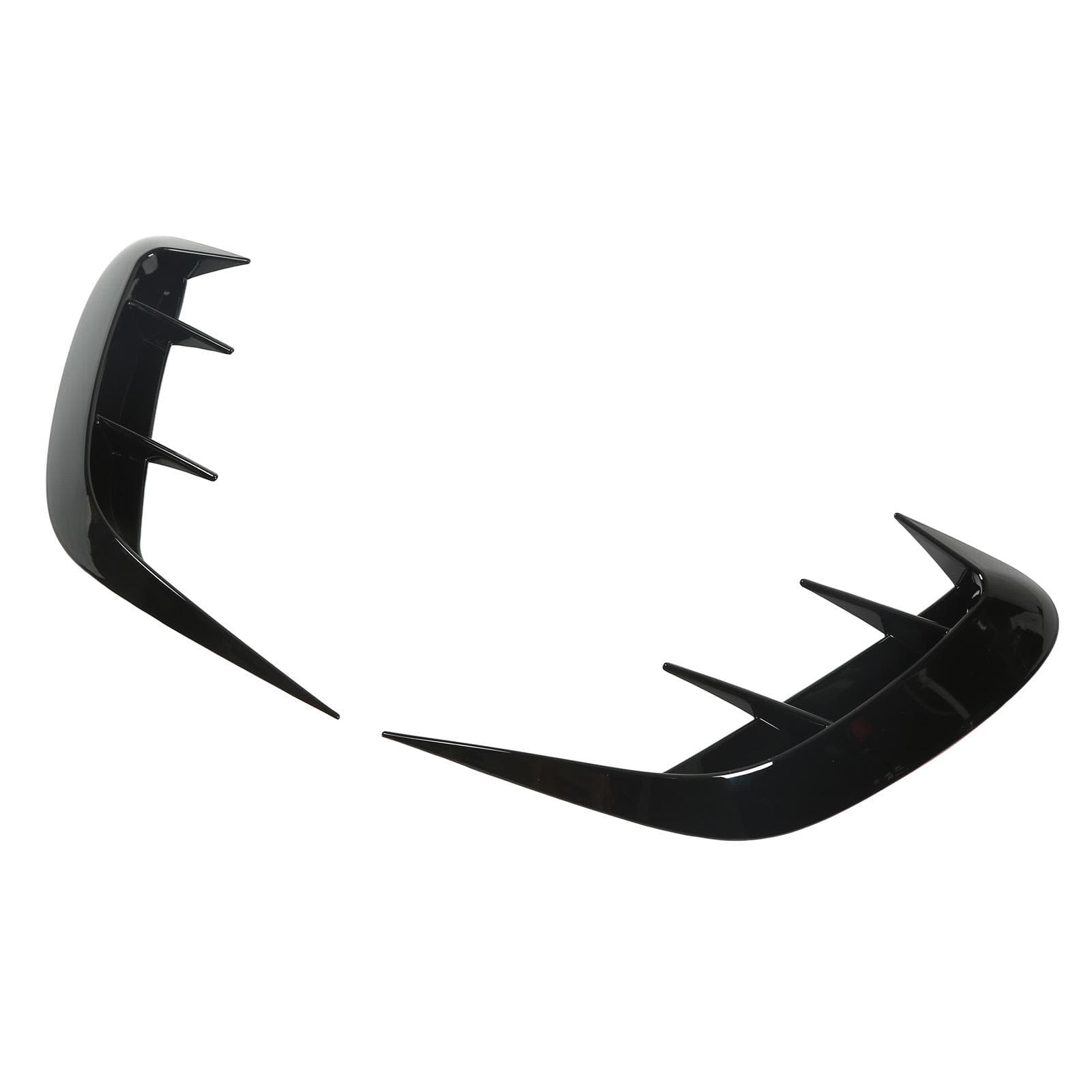 2PCS Rear Bumper Lip Spoiler Piano Black Smooth Surface Rust Proof Replacement For Mercedes?Benz