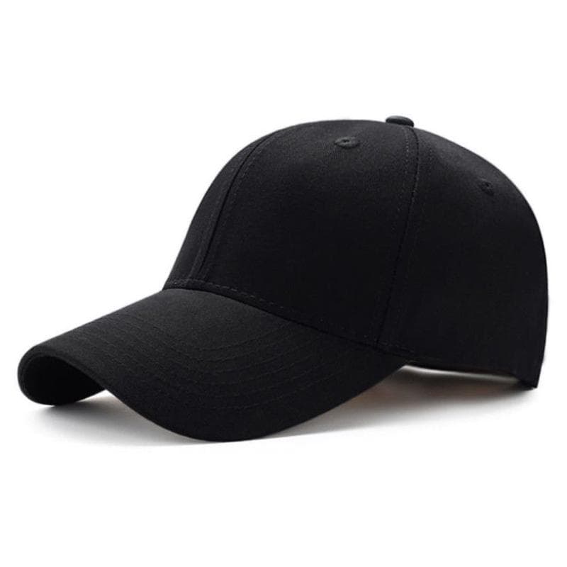 Men Women Plain Curved Sun Visor Baseball Cap Hat Solid Color Fashion Adjustable Caps black