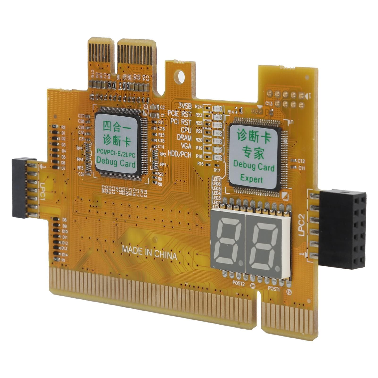 Desktop Diagnostic Card PCI PCIE 2LPC 4in1 Analyzer Motherboard 2Bit Debug Post Test Kit