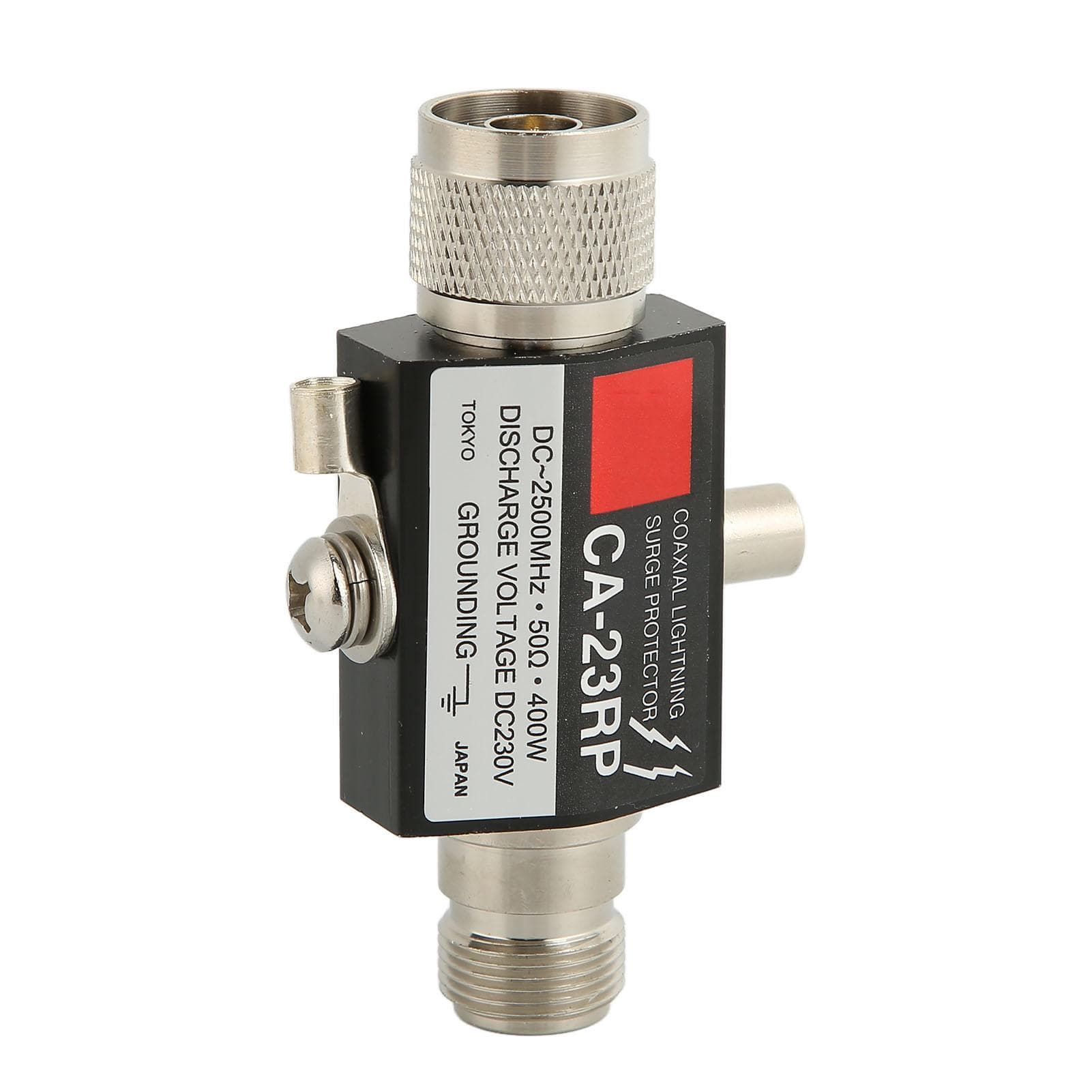 Lightning Surge Arrester 400W Male to Female Lightning Surge Protector for Walkie Talkie Antenna
