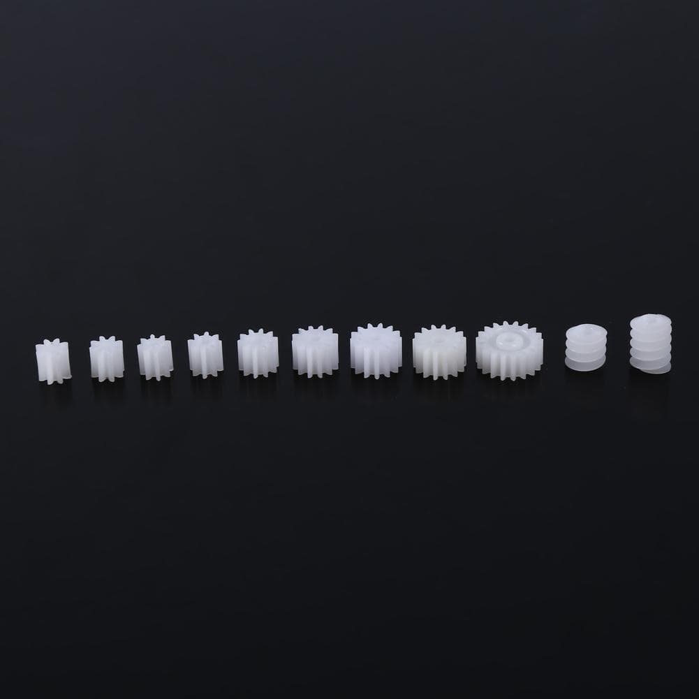 11pcs Plastic Spindle Worm Gear for Aircraft Car Truck Model Robotic Motor Shaft