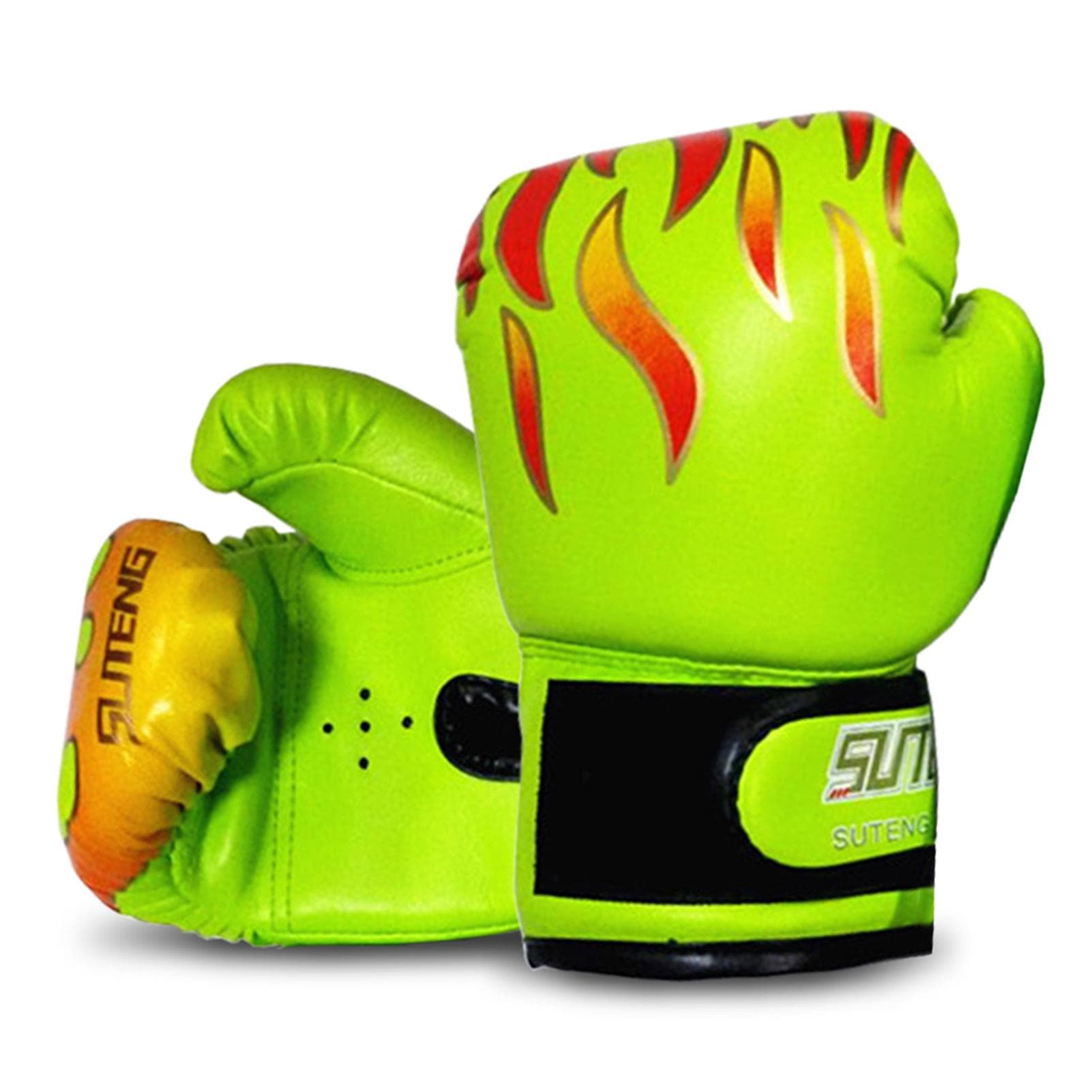 Children Boxing Gloves Kids Kick Boxing Training Gloves Youth Muay Thai Punching Bag Mitts Boxing green