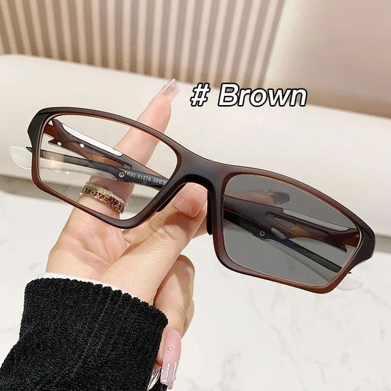 Anti Slip TR90 Sport Photochromic Myopia Glasses Anti Blue Light Unisex Cycling Glasses for Men Women -3.5