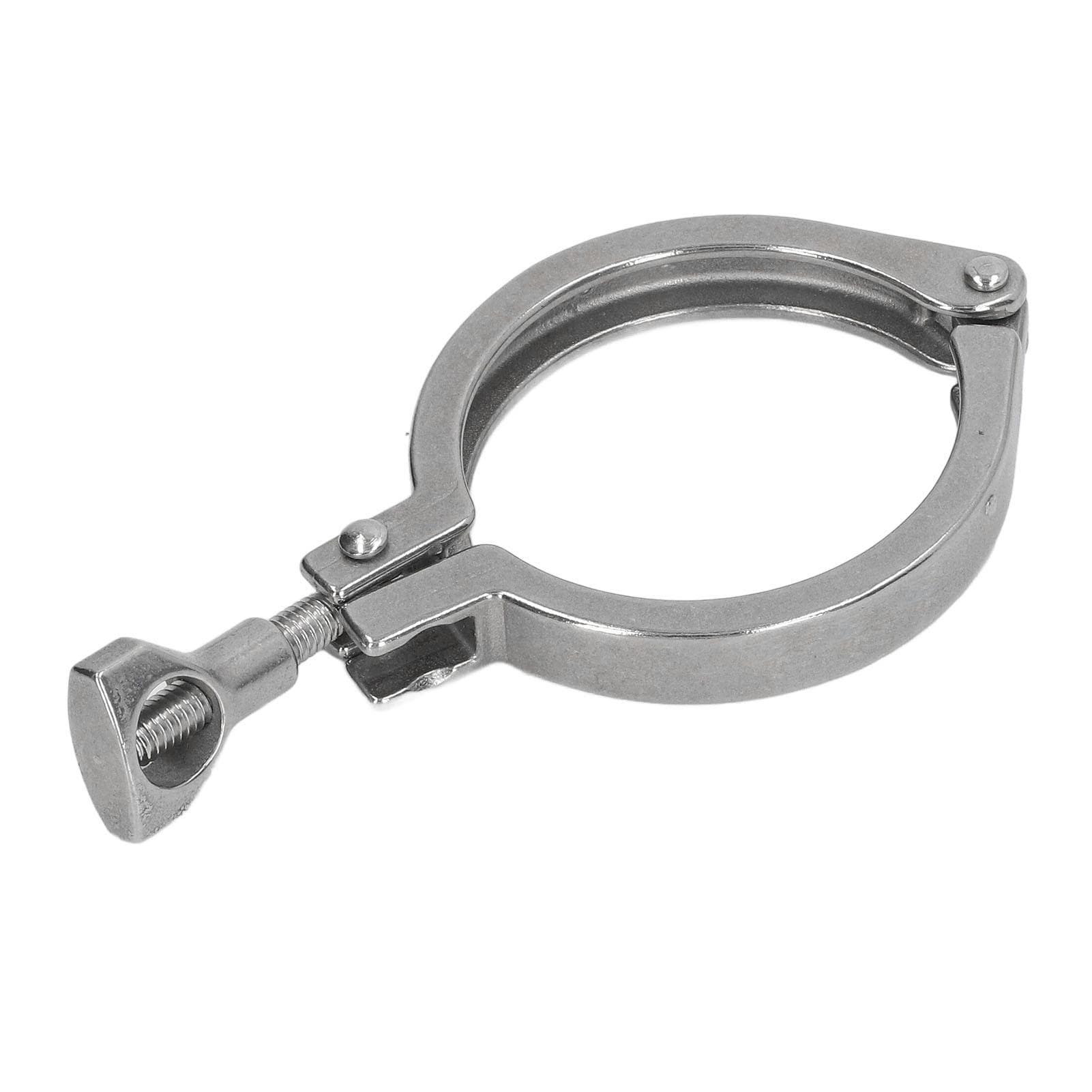 Sanitary Clamp 304 Stainless Steel Water Pipe Fixing Clamp Single Pin Heavy Duty Pipe Clip with