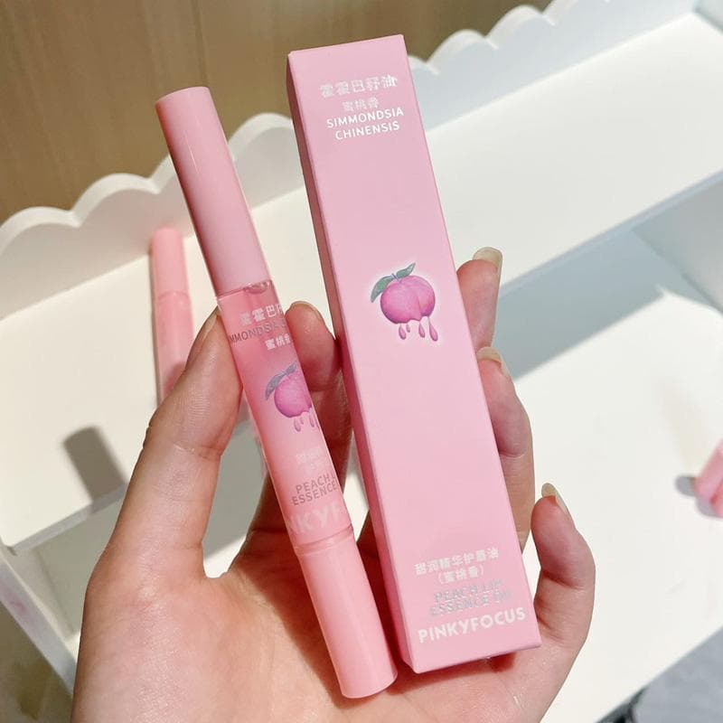 Peach Lip Oil Moisturizing Glass Lip Gloss Non-sticky Lip Tint Lips Plumper Autumn Winter Lip Care Serum Primer