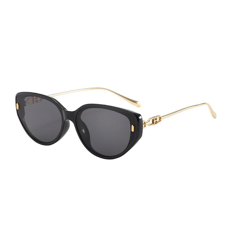 Fashion Cat Eye Metal Sunglasses UV400 Vintage Luxury for Women Men Daily Simple Brand Sun Glasses Leisure Travel