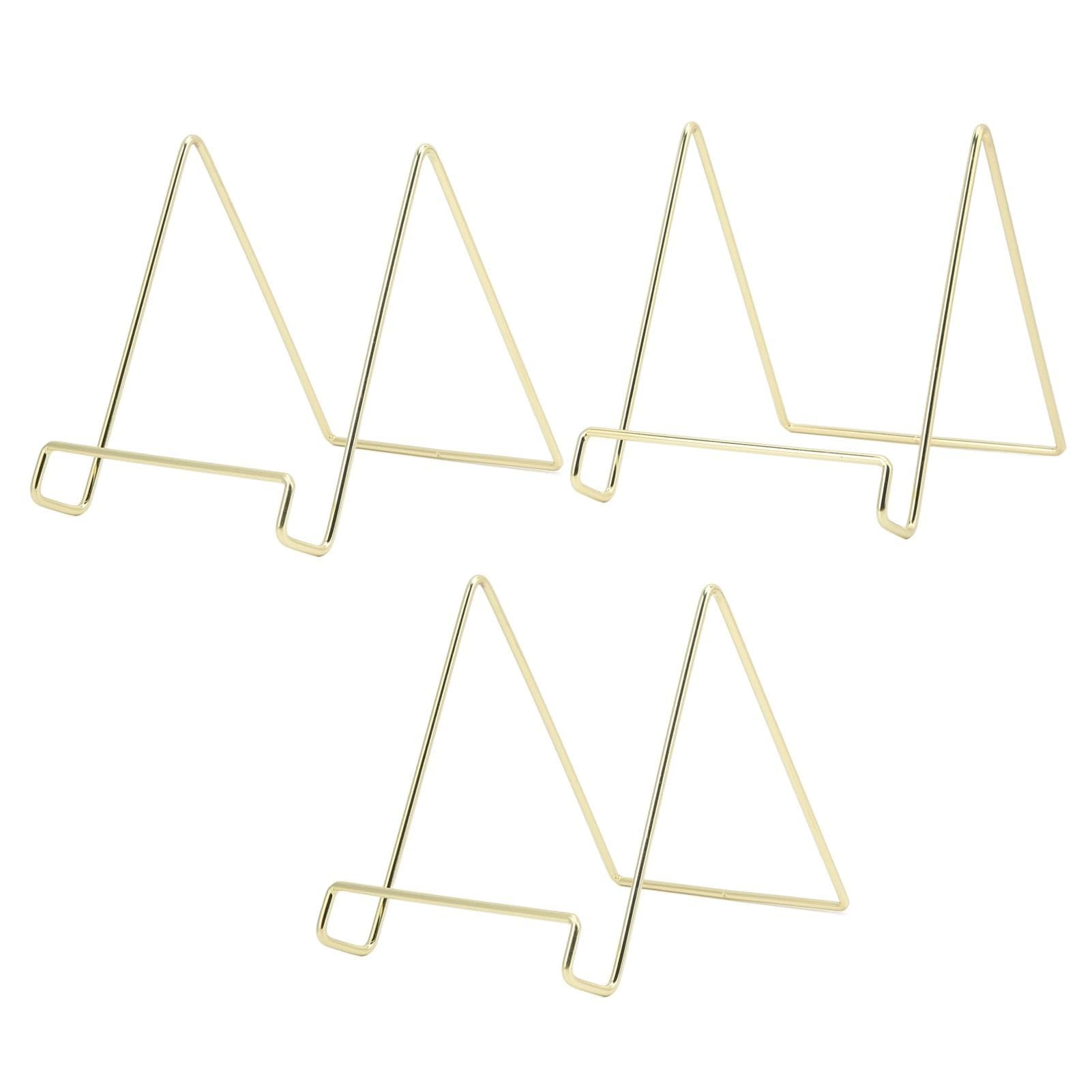 3Pcs Plate Stand Multifunction Durable Metal Stable Wide Application Simple Design Book Stand for