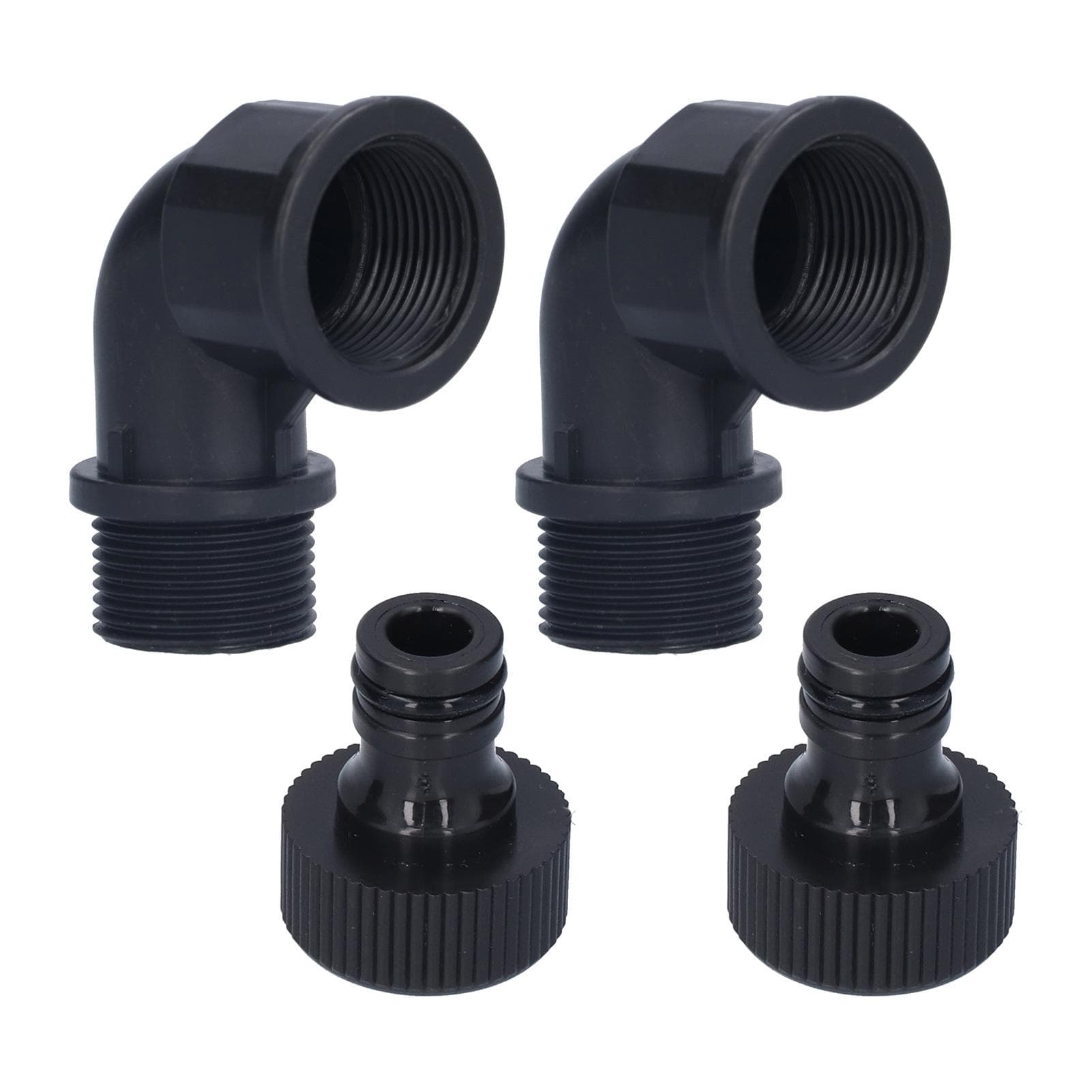 2Set Elbow Connector Adaptable Hose Adapter with Nipple Connector for Garden Outdoor(G1 Directional