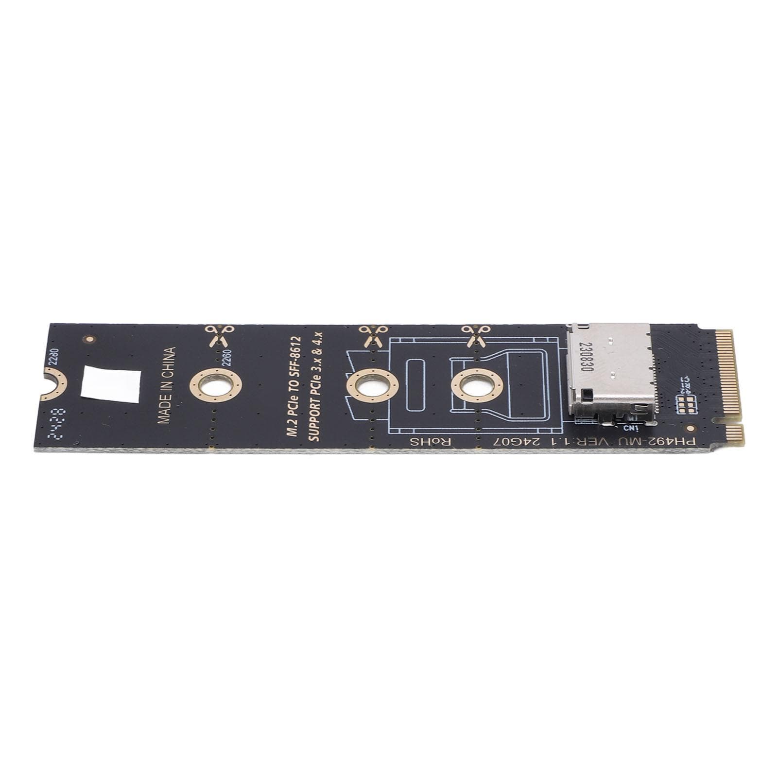 PCIE 3.0 M.2 Mkey to Oculink SFF-8611 SFF-8612 Host Adapter Card for PCIe NVMe SSD PH492-MD