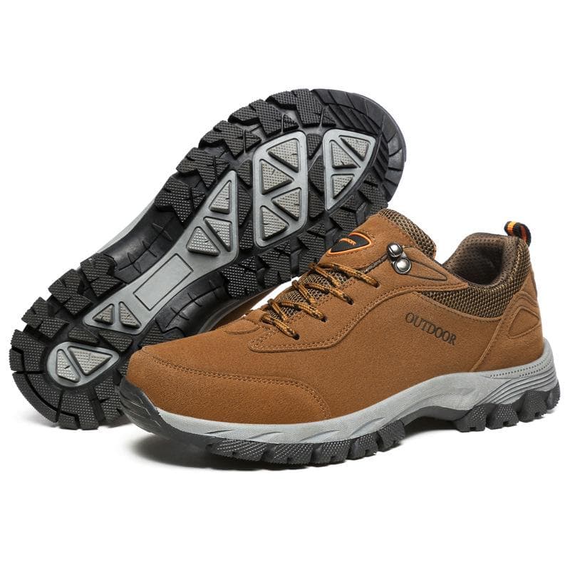 Plus size 39-48 49 50 classic MEN'S suede leather outdoor sports hiking shoes soft comfortable trekking hunting tactical sneaker 49 brown