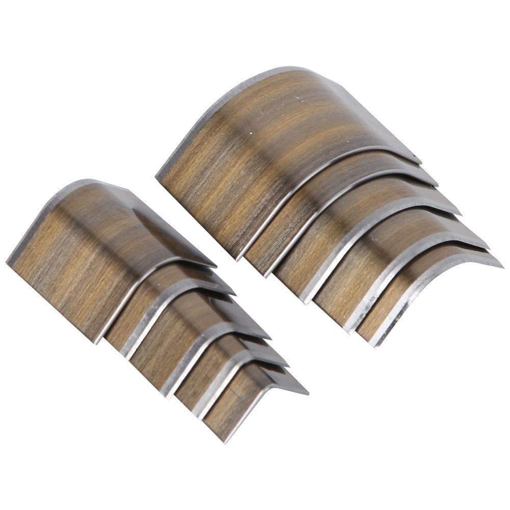 10Pcs Leather Belt End Cutter High-Speed Steel Square V Shape Hand Made Craft Tool(Low Round )