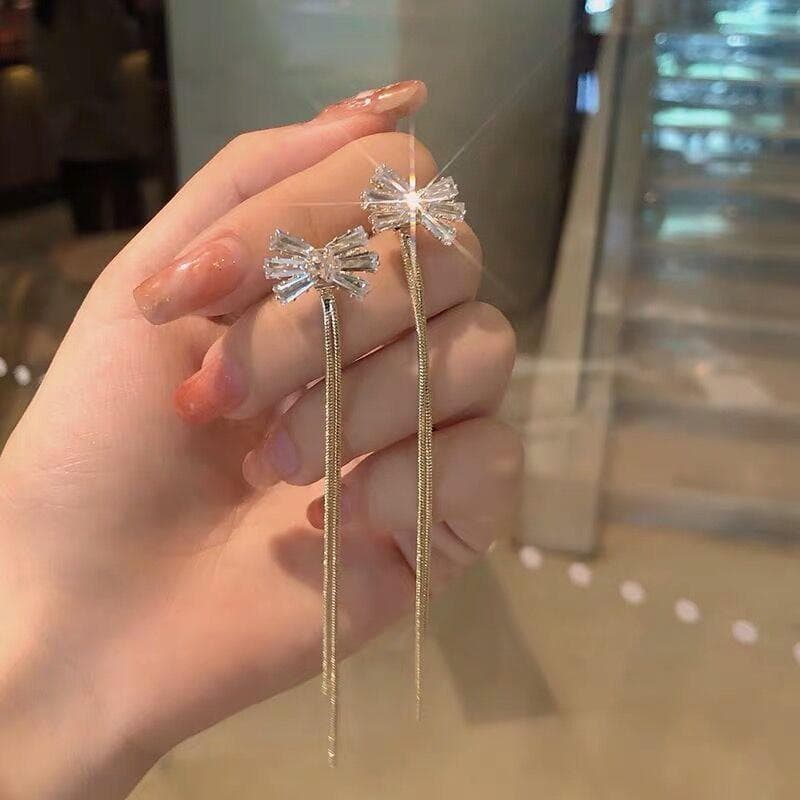 Long Dangle Earrings for Women 2021 Fashion Full Crystal Simulated Pearl Tassel Drop Earring Vintage Gold Brincos Jewelry sky blue