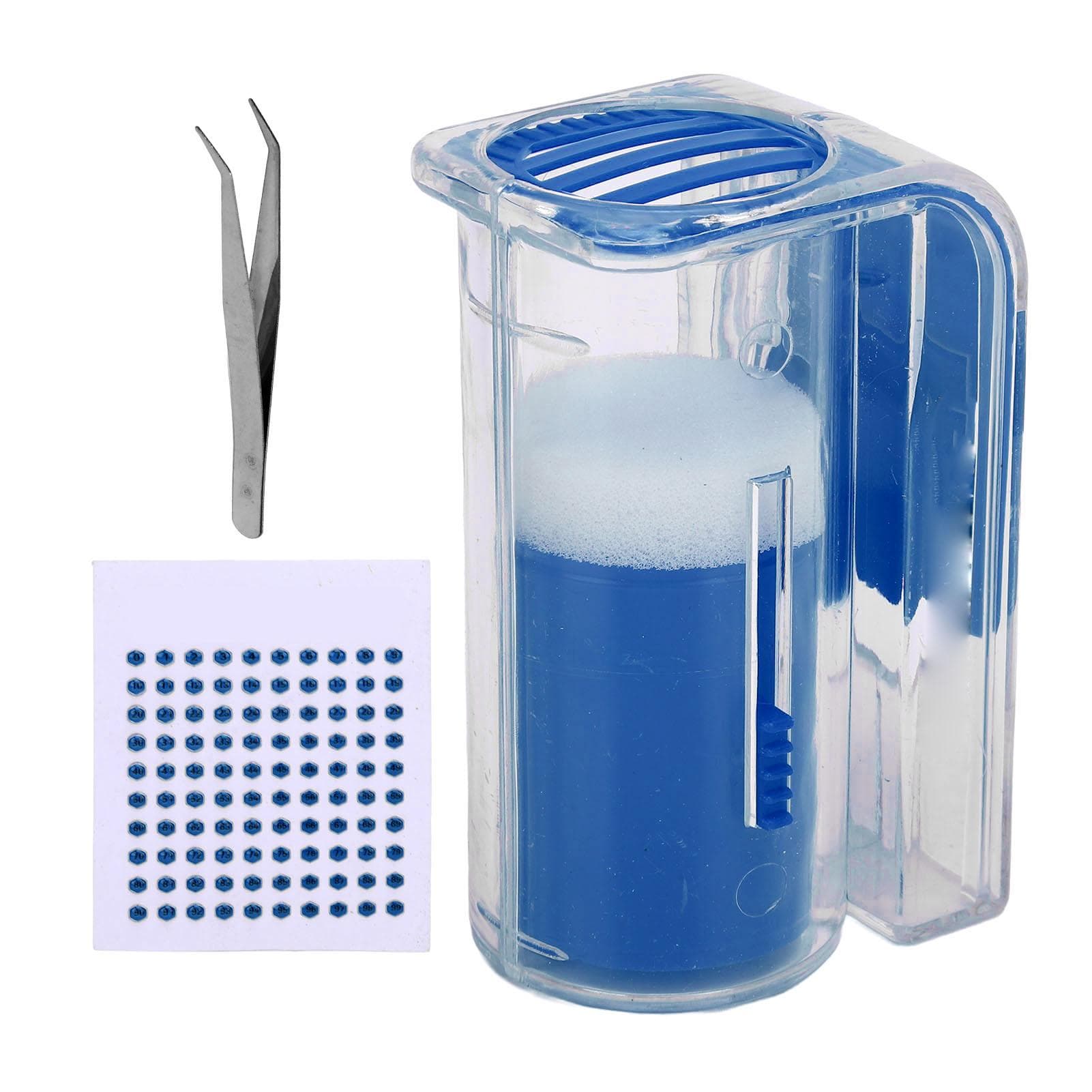 Queen Bee Marking Kit Professional Queen Bee Marking Cage with 0-99 Number Sticker and Tweezers for blue