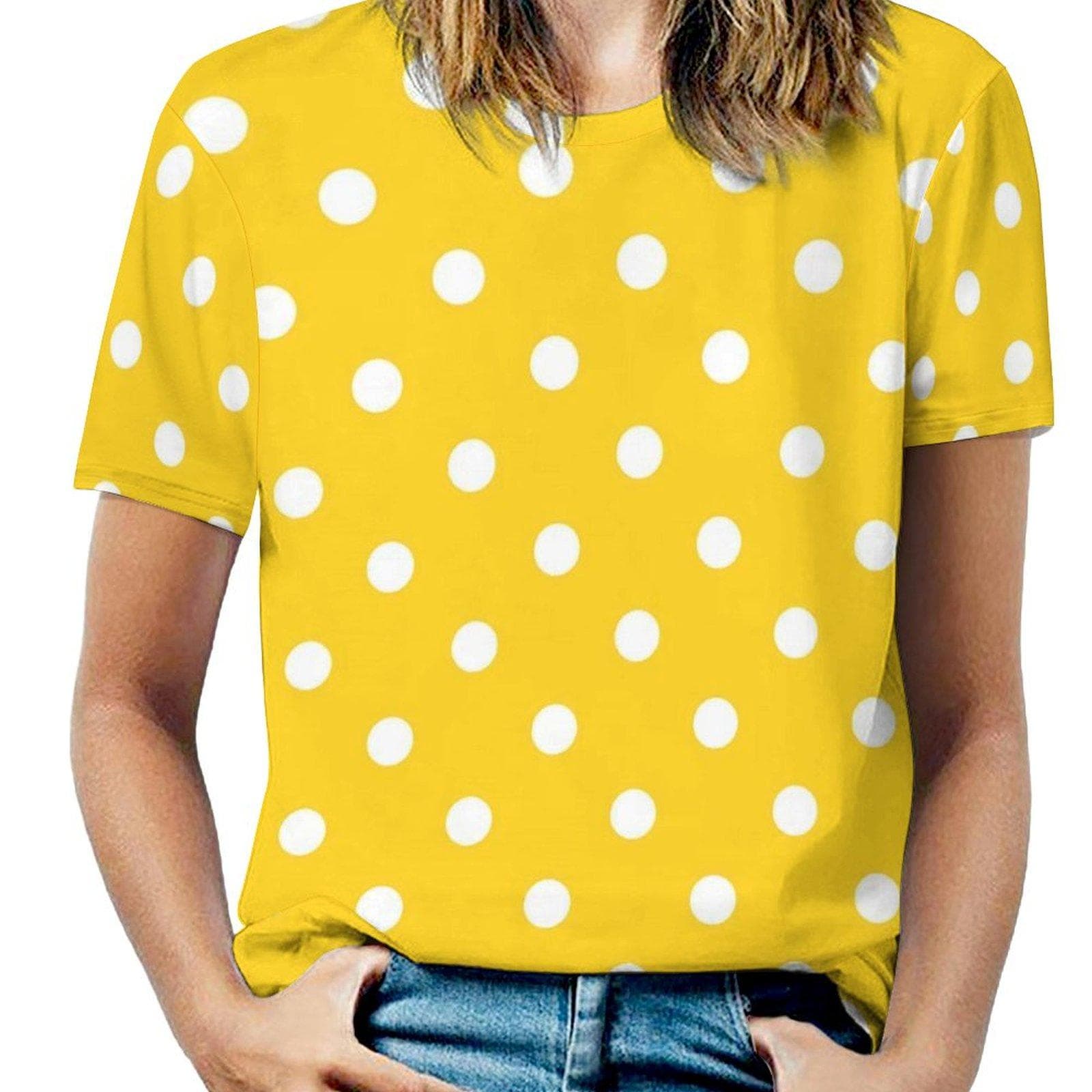 Black White Polka Dots T-Shirt O Neck Retro Print Oversized T Shirts Short Sleeve Street Style Tees Women Beach Design Tops 8XL