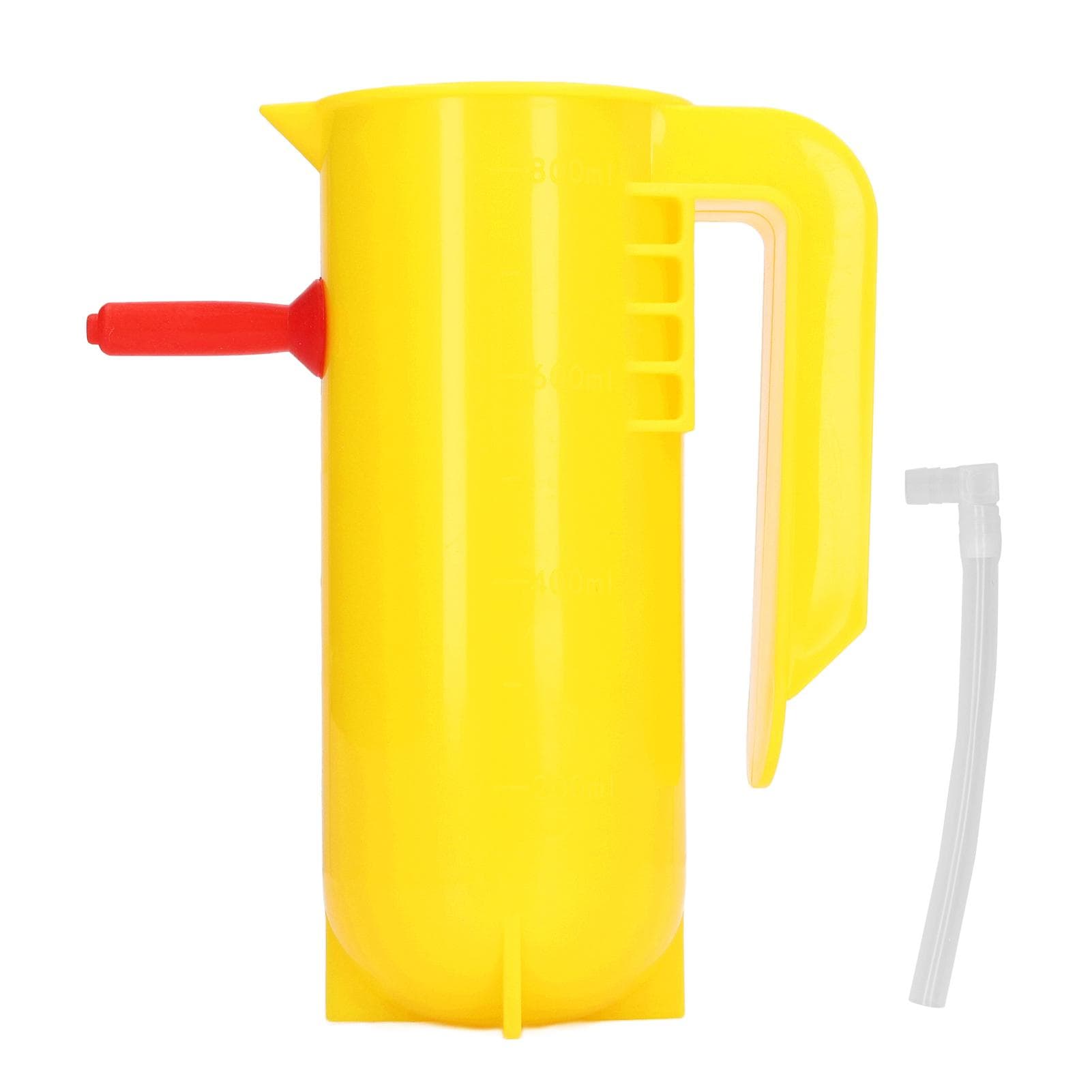 Lamb Milk Feeder Bottle 800ML Scale Accurate Quantitative Small Animal Calf Goat Pacifier Feeder yellow