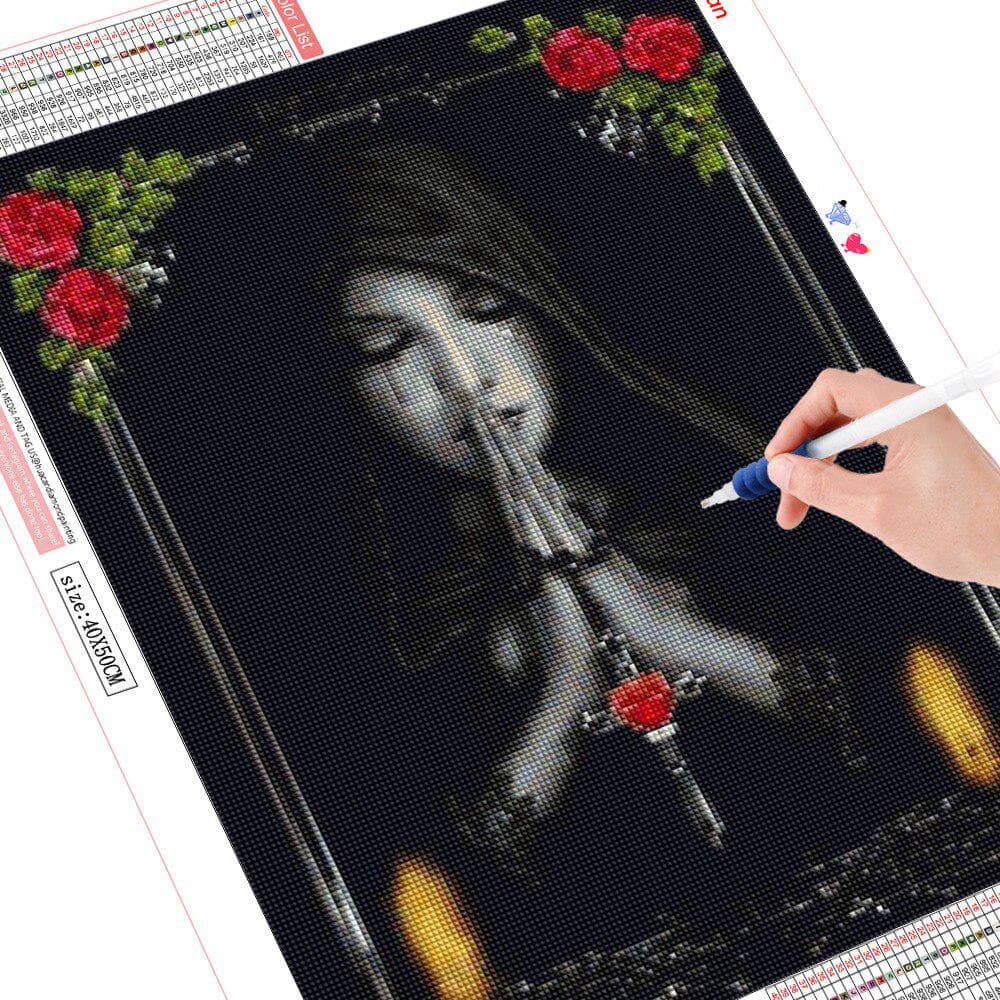 Diamond Painting Cross Stitch Icons Full Round Diamond Embroidery Pictures 20X30