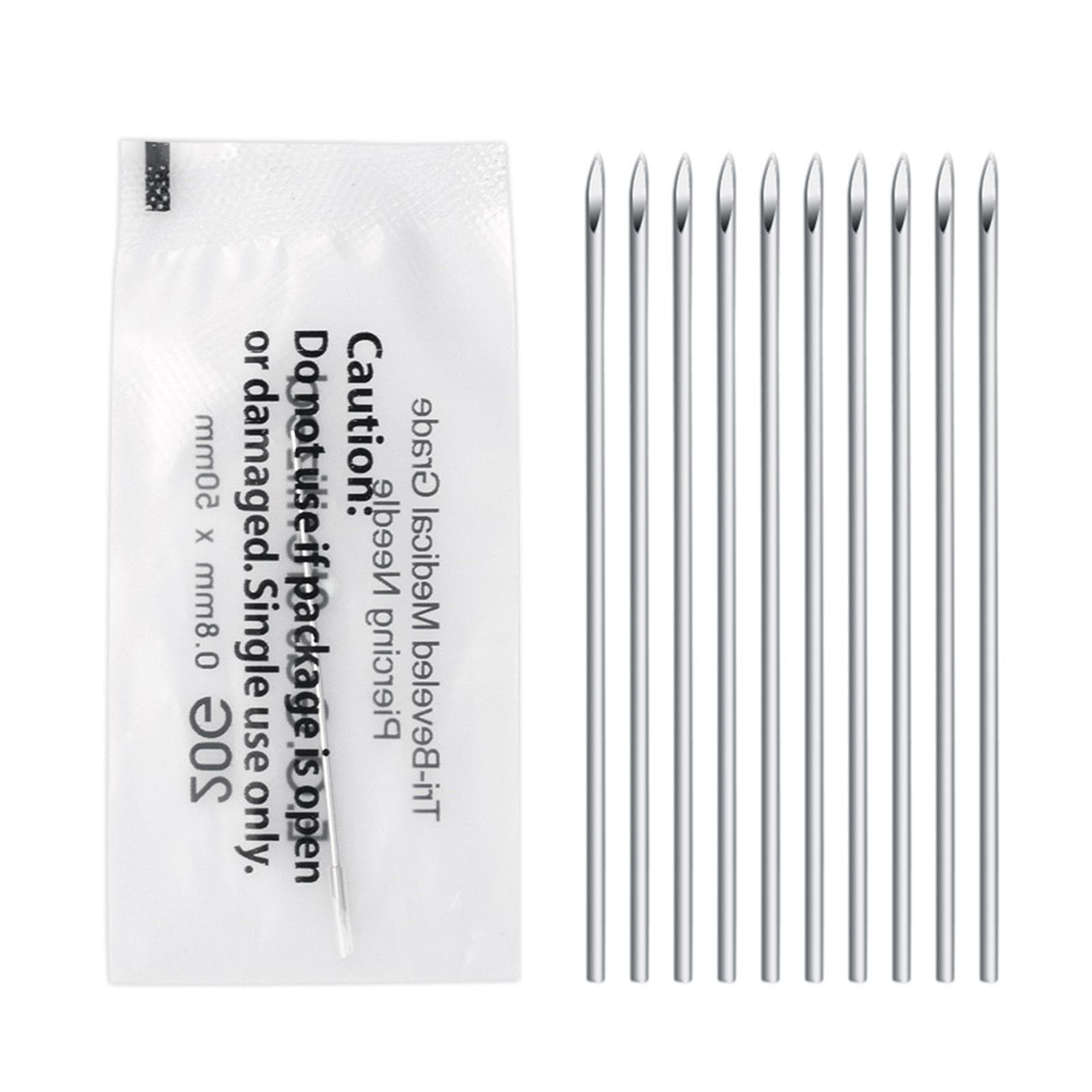 100Pcs Disposable Piercing Needle Stainless Steel Sterile Body Piercing Needles Tat too Accessories