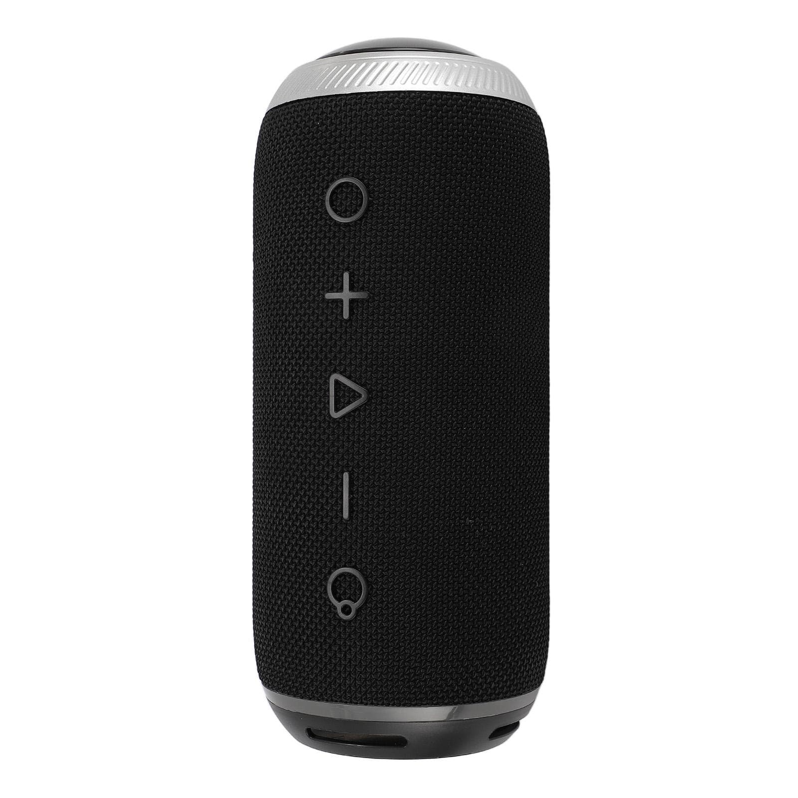 Wireless BT Speaker IPX4 Water Proof Portable Outdoor Stereo Speaker with LED Light MIC 2x7W Black black