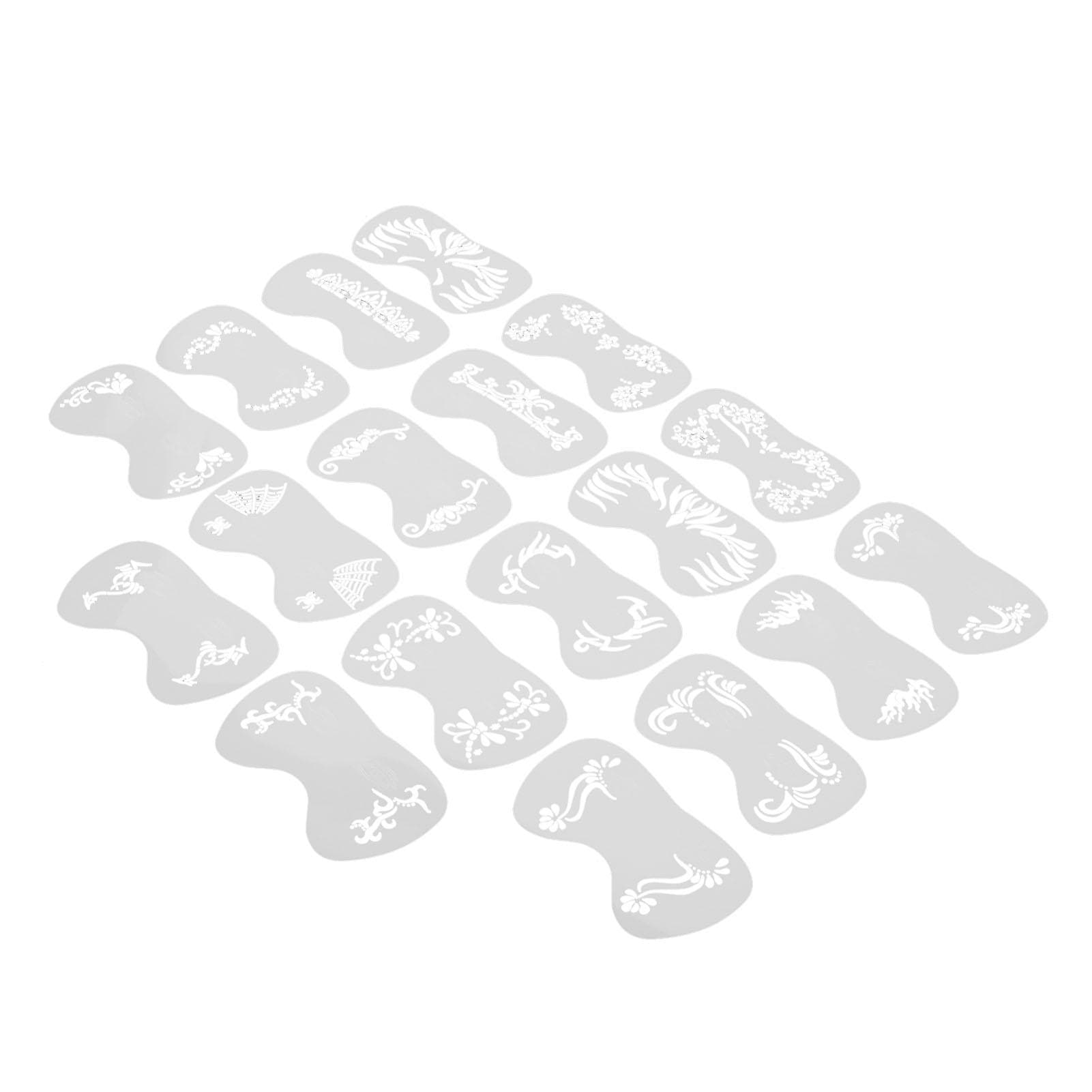 18pcs Face Paint Stencils Reusable Washable Face Body Painting Templates for Party Holiday