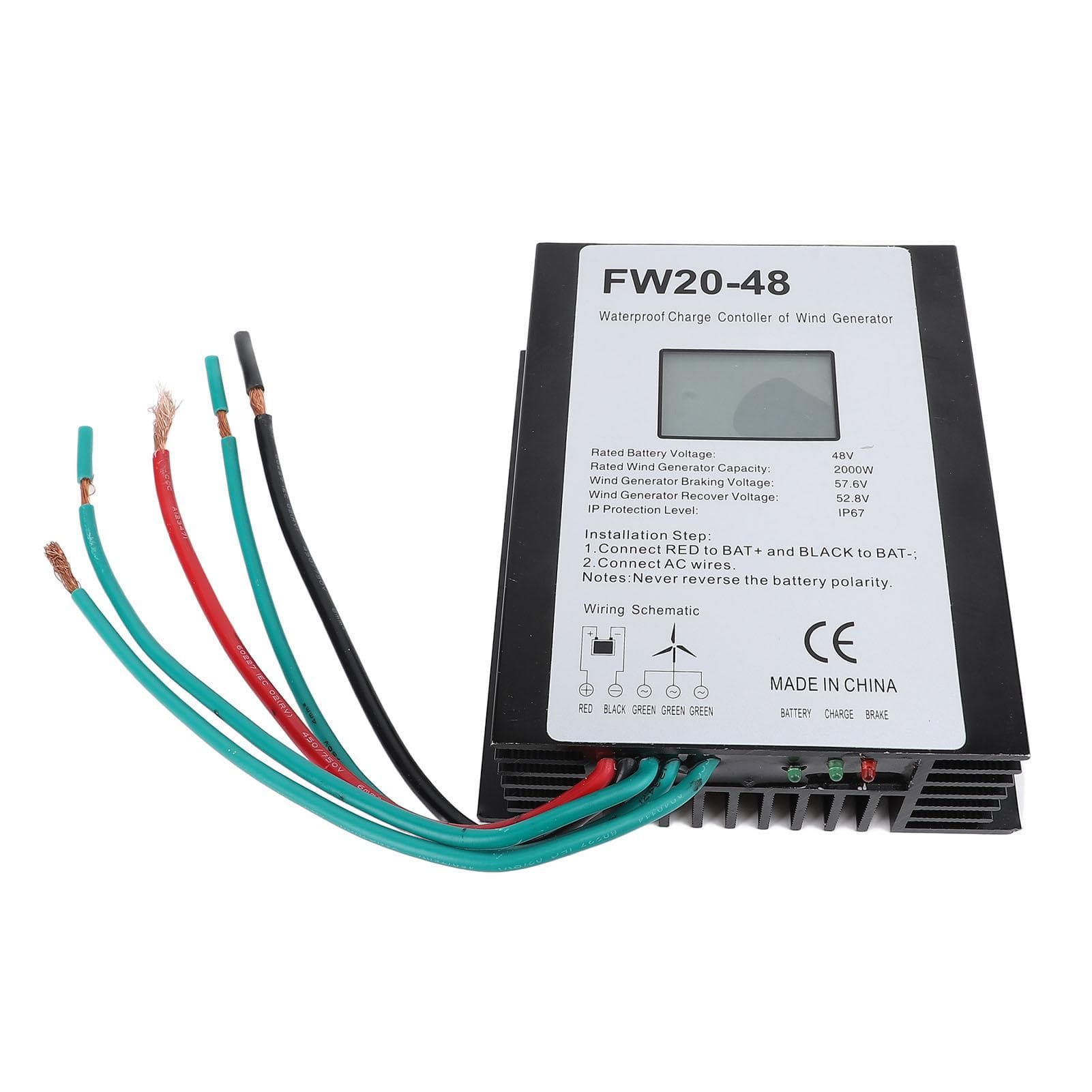 2000W Wind Turbine Charge Controller 48V IP67 Water Resistant MPPT Wind Turbine Generator