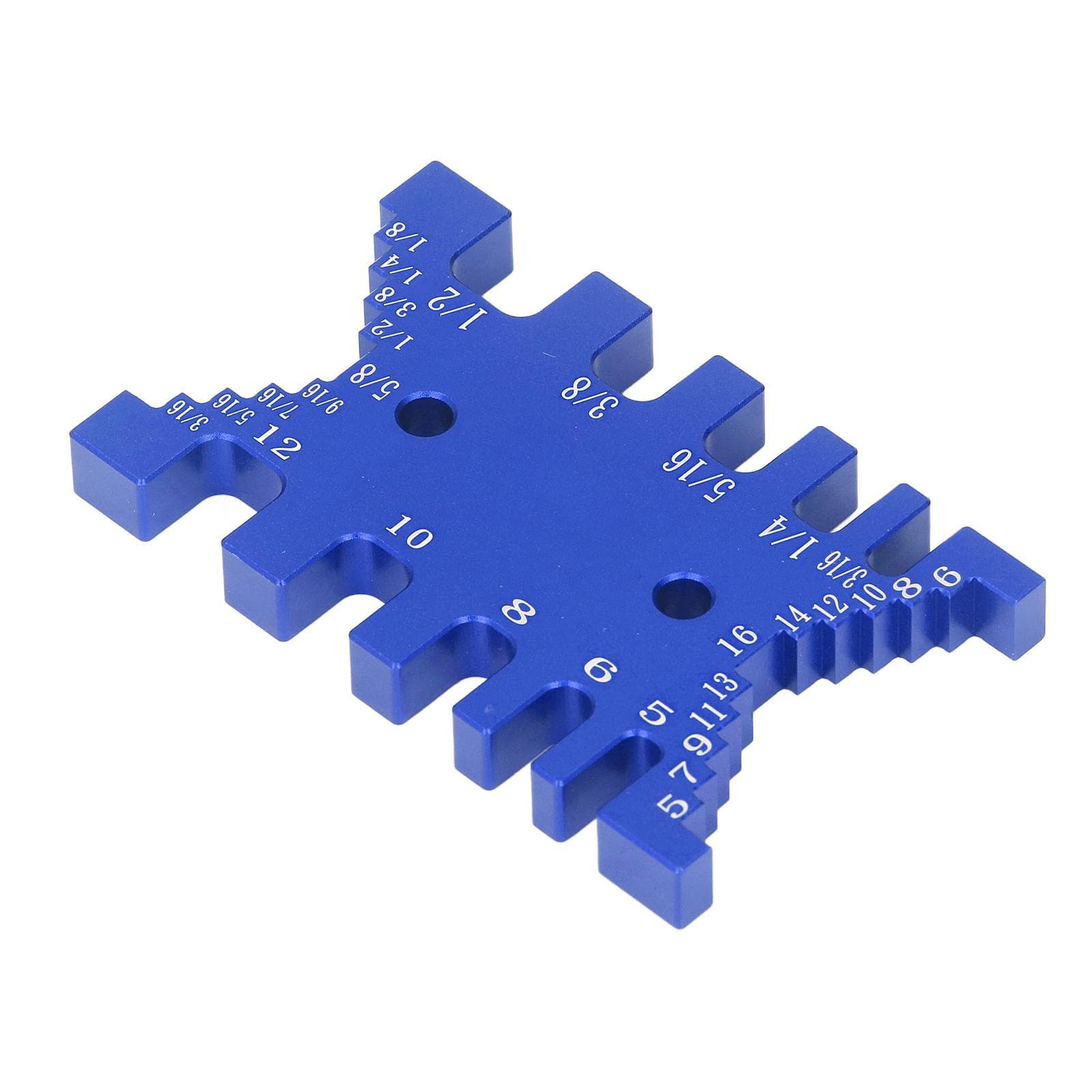 Dovetail Jig Tenon Caliper Aluminum Metric Imperial Scale Card Measuring Woodworking Tool Blue