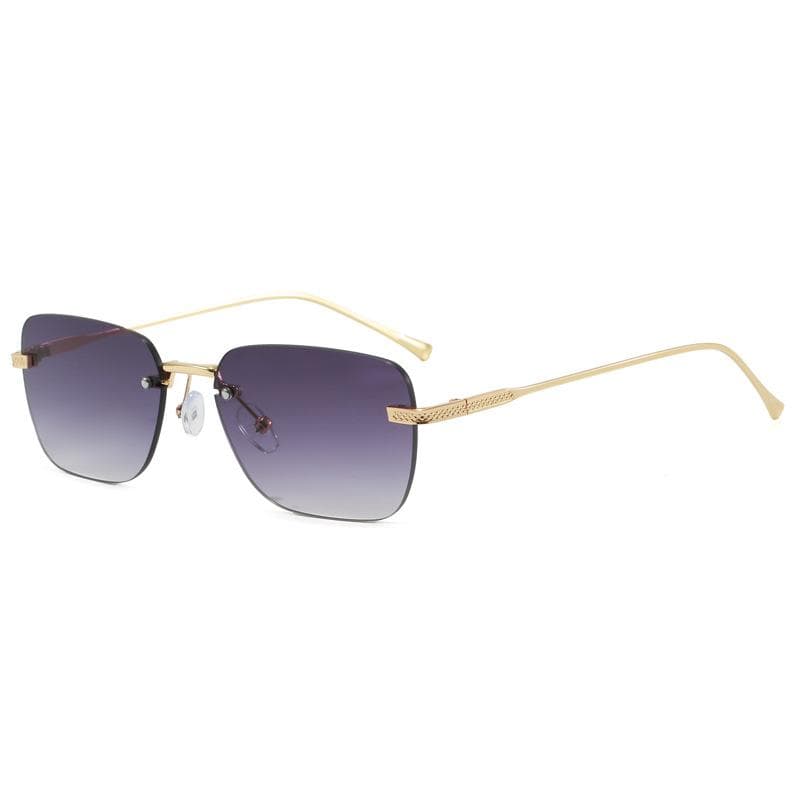 Square Shape Sunglasses Women Fashion Trendy Rimless Anti Glare UV Protection Driving Fishing Sun Glasses for Men and Women