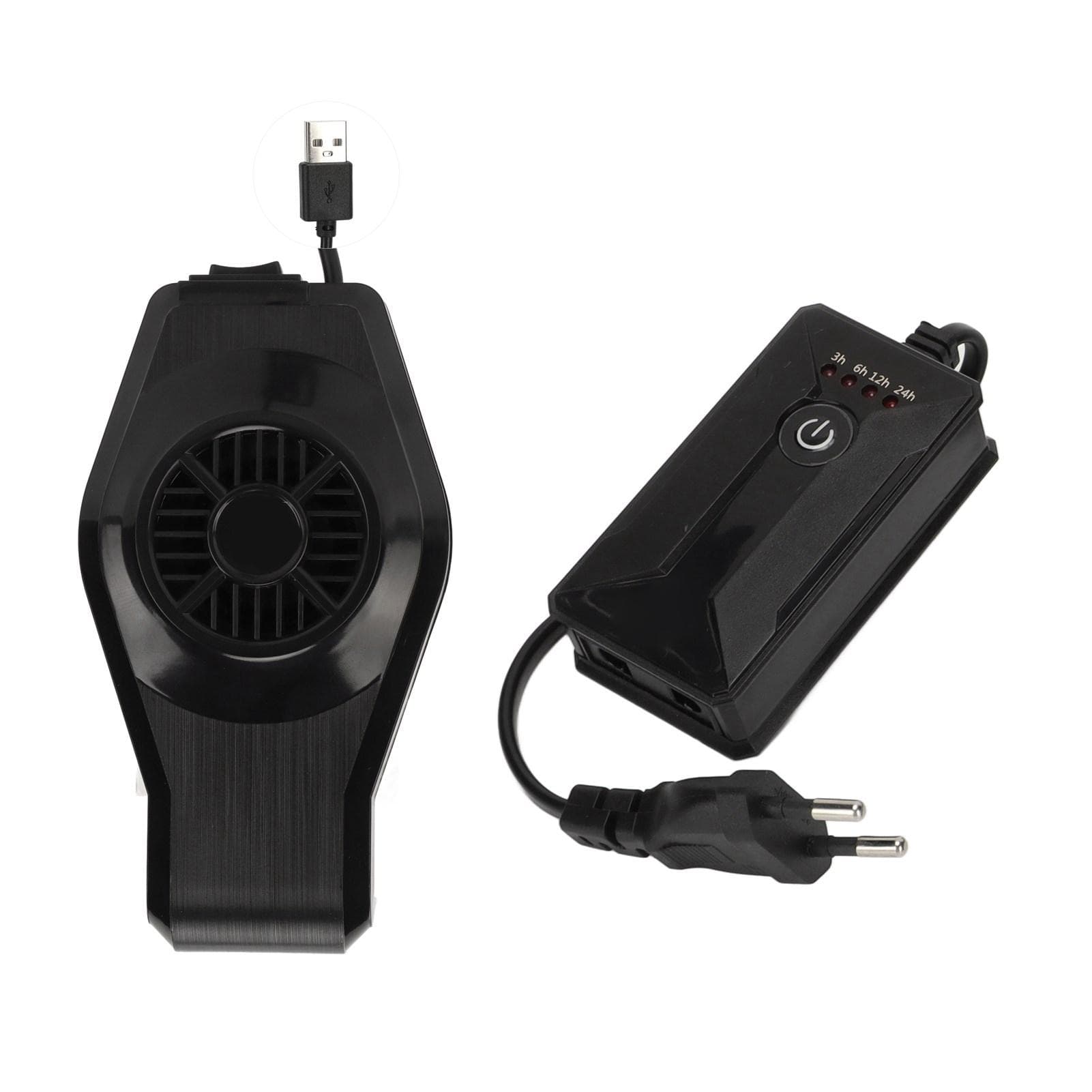 Aquarium Cooling Fan Wall Mounted Fast Heat Dissipation USB Connector Fish Tank Fan with Timer EU