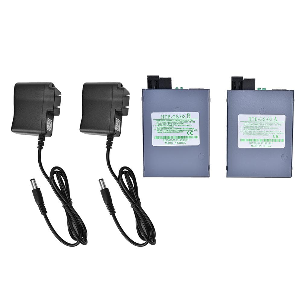 2 Pcs Ethernet Converter Single Mode Single Core RJ45 Gigabit