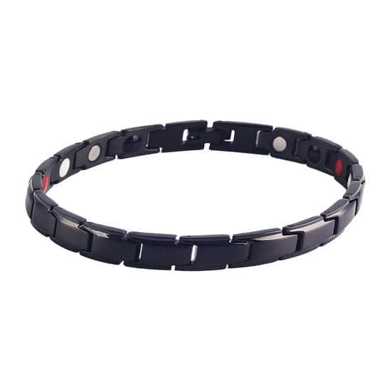 Blood Pressure Control Wristband Germanium Negative Ion Emission Blue Titanium Therapy for Stress Relief And Blood Pressure Management Care Bracelet black