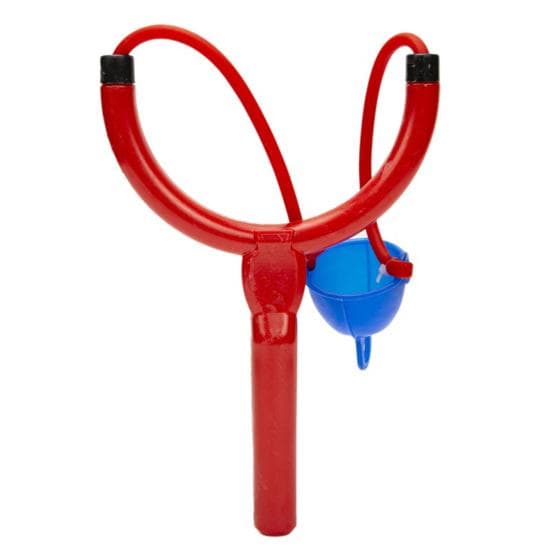 Fishing Nest Catapult with Handle Lightweight Portable Long-range Throwing Bait Thrower Nesting Device Fishing Accessories red