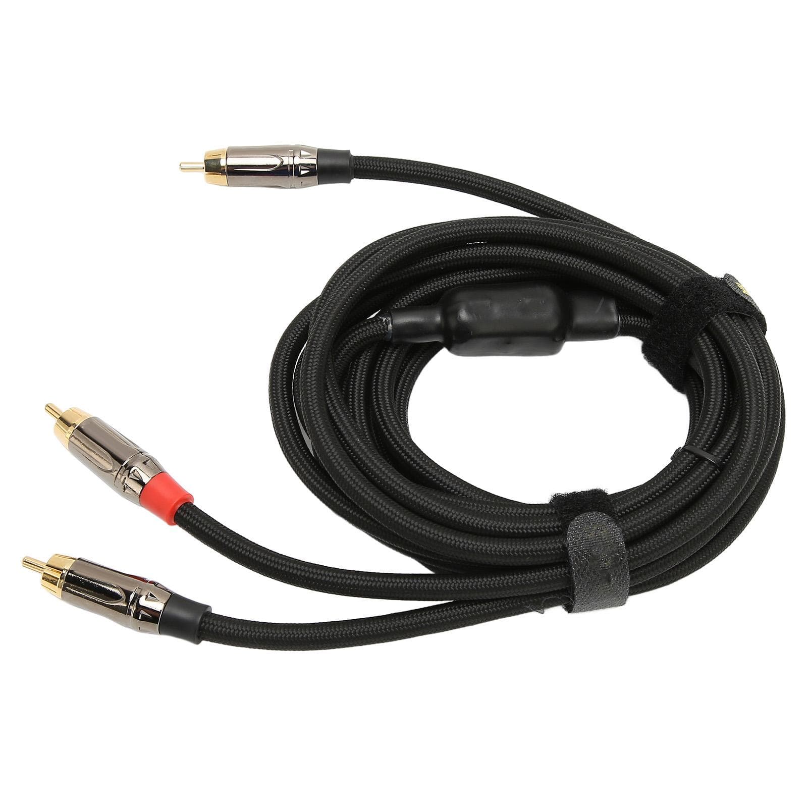 RCA Y Cable Corrosion Resistant Male to Male Gold Plated Stereo RCA Y Adapter for Mixer Subwoofer
