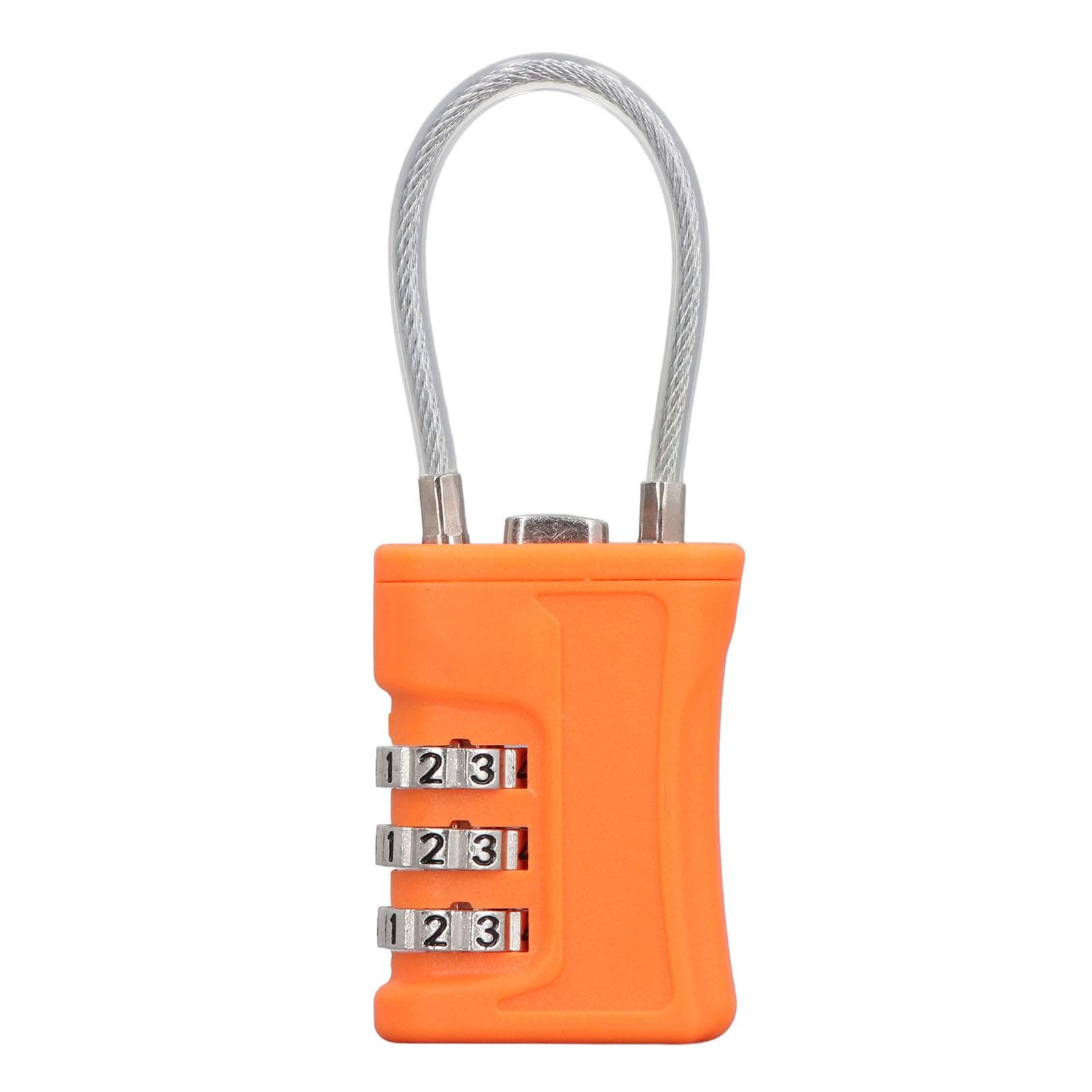TSA Luggage Locks Resettable 3 Digit TSA Combination Padlock for Office Gym Locker Suitcase Black orange