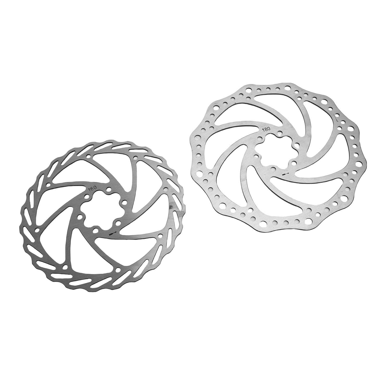 2Pcs Bike Disc Brake Rotor 160mm 180mm 6 Bolt Hole Enhanced Safety Bike Disc Brake for Road Bike