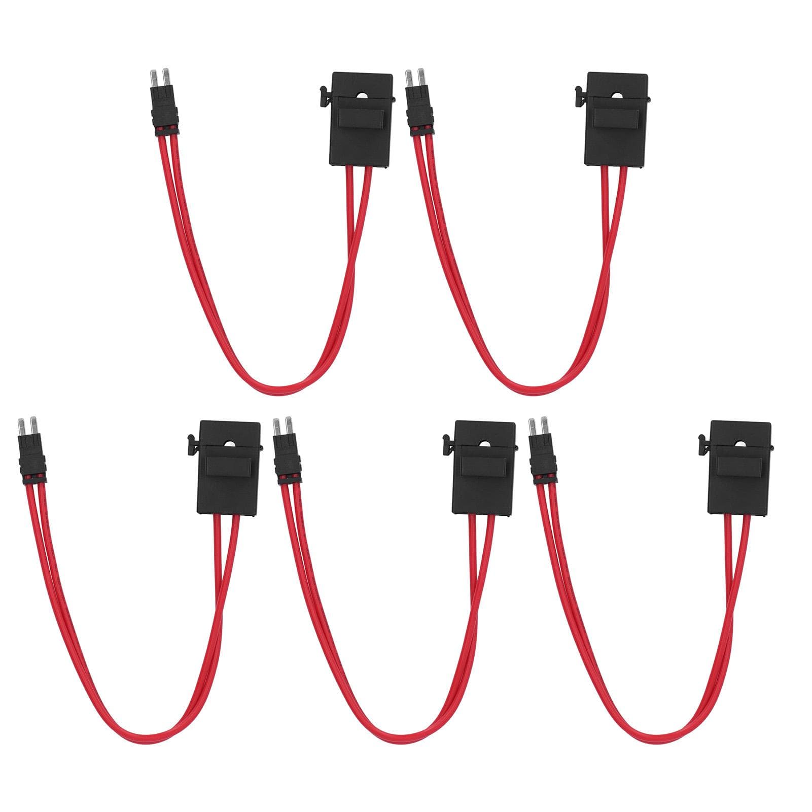 5Pcs Car Fuse Holder Connector Mini Heavy Duty Wire Extension for Vehicle ATM 20A 16AWG with 5