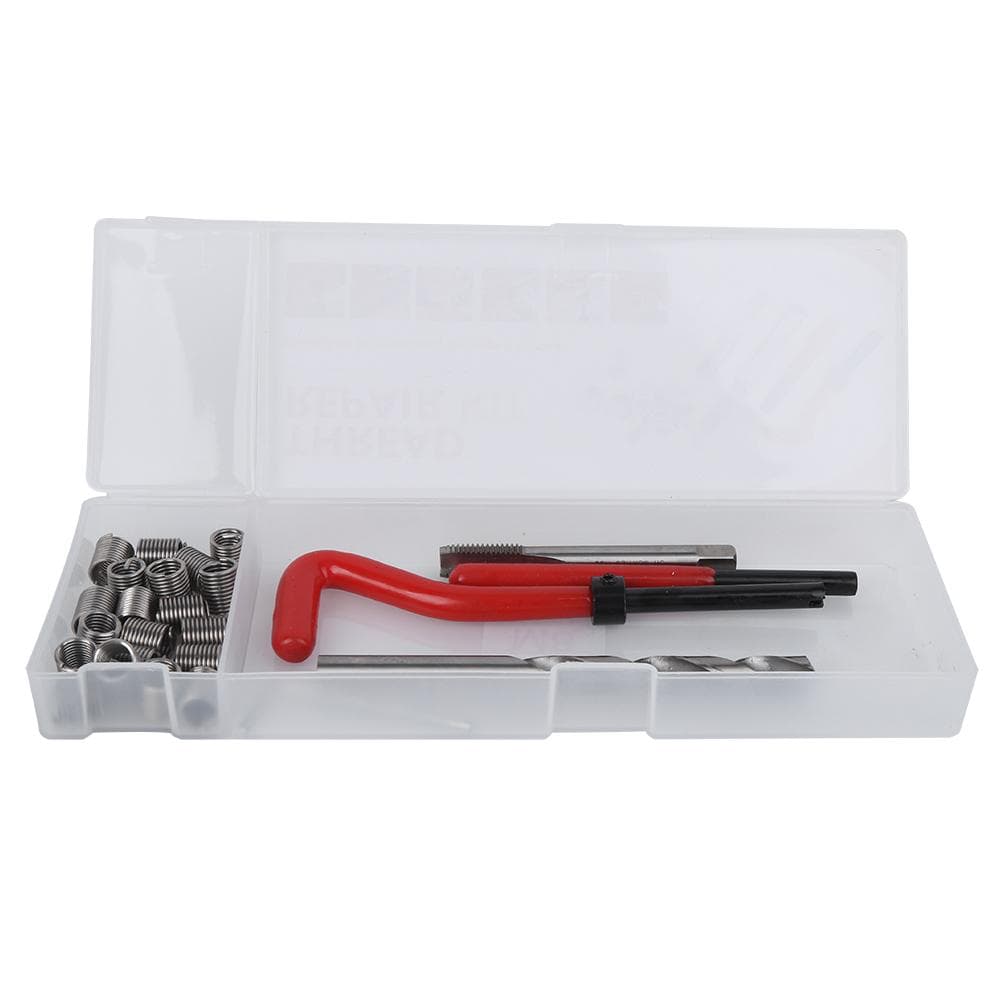 25pcs M8 Thread Repair Kit Thread Tap Drill Bit Damaged Threads Repair Tools