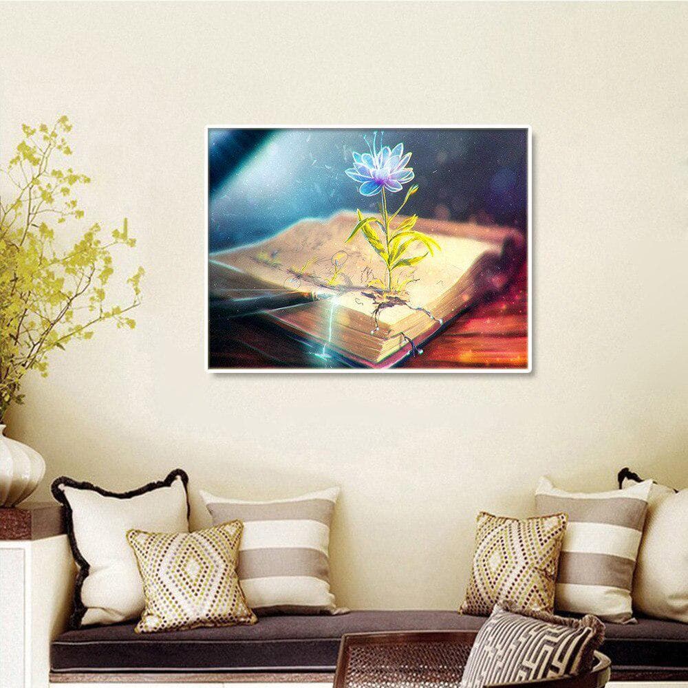Diamond Embroidery Flower 5d Diy Diamond Painting Book Diamond Plant Rhinestones Pictures Home Decor 20X30CM
