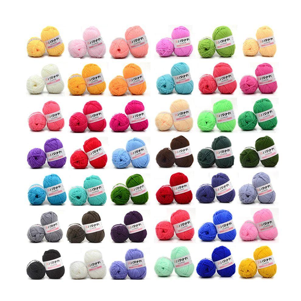 4 Shares Combed Milk Cotton Yarn Wool Blended Yarn Apparel Sewing Yarn black