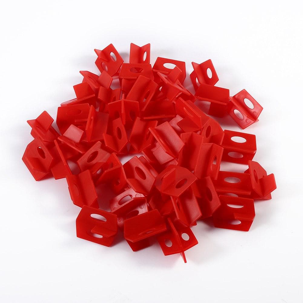 50Pcs 1/16 Tile Leveling System Red 3 Side Spacer Cross And T Shape Ceramic Floor Wall Tools