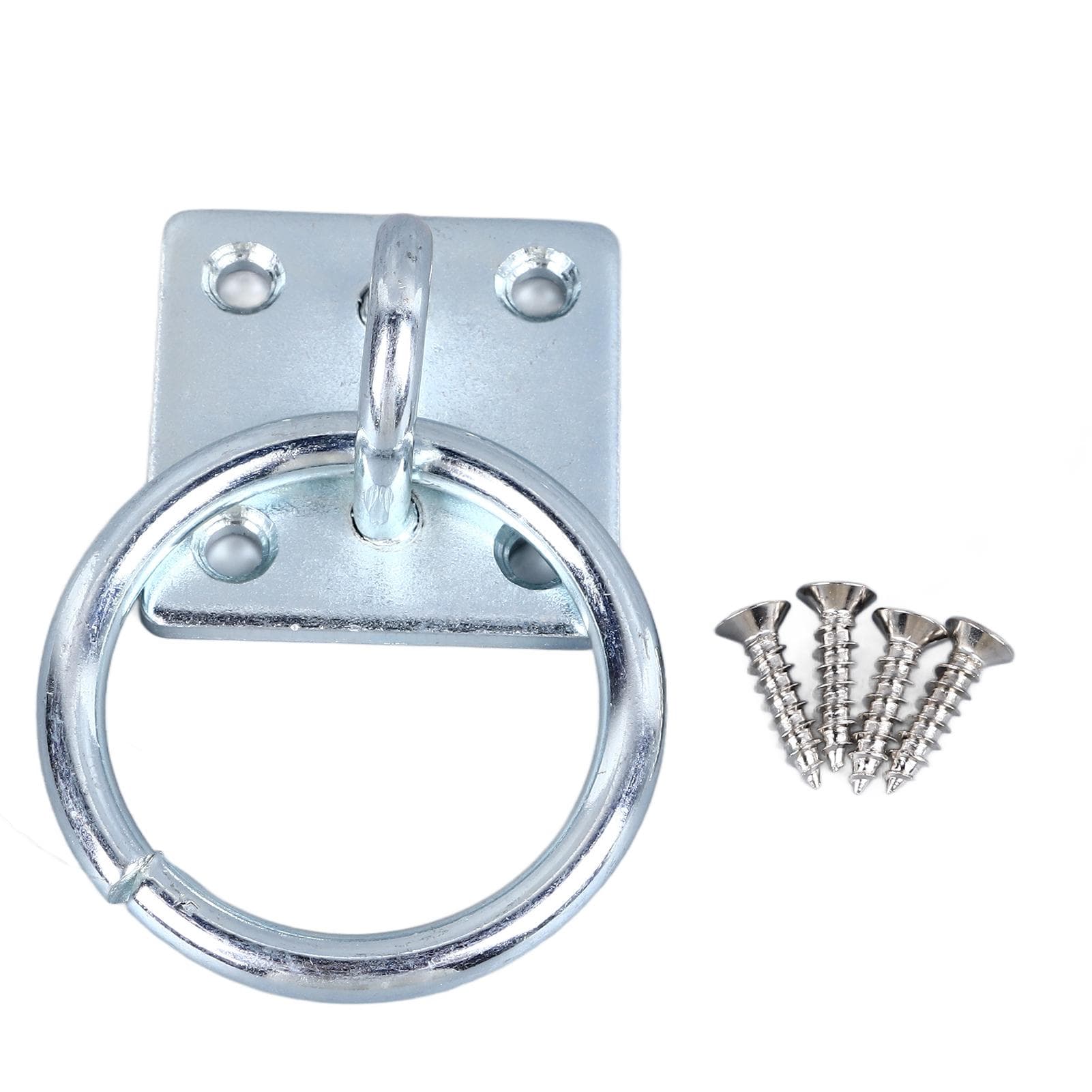 Tie Ring Plate Rust Proof Safe Wall Mount Metal Horse Hitching Ring for Stable Horse Bathing