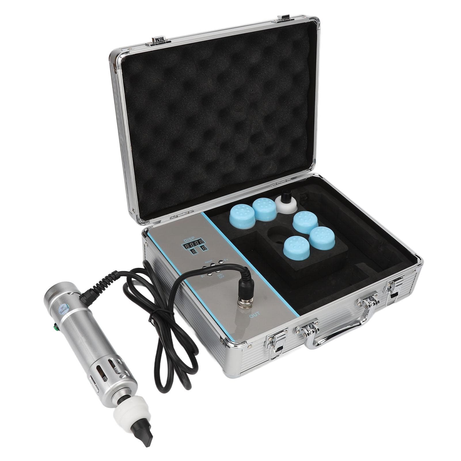 Shockwave Therapy Machine ED Therapy Machine Professional ESWT Shockwave Therapy Machine Silver UK Plug