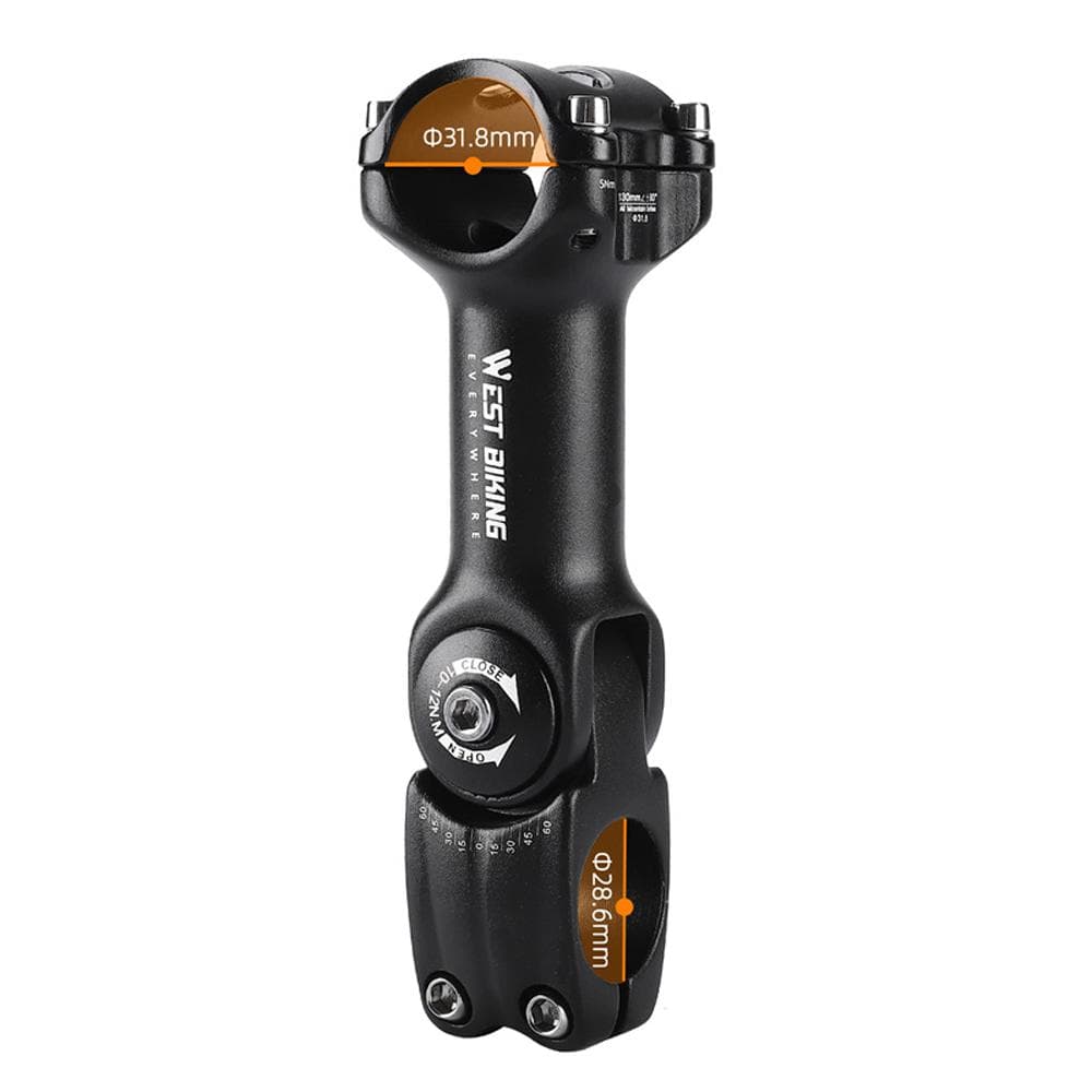 Adjustable Bicycle Handlebar Stem Variable 60 Degree Angle Aluminum Alloy Bike Handlebar Riser Road 31.8-130mm