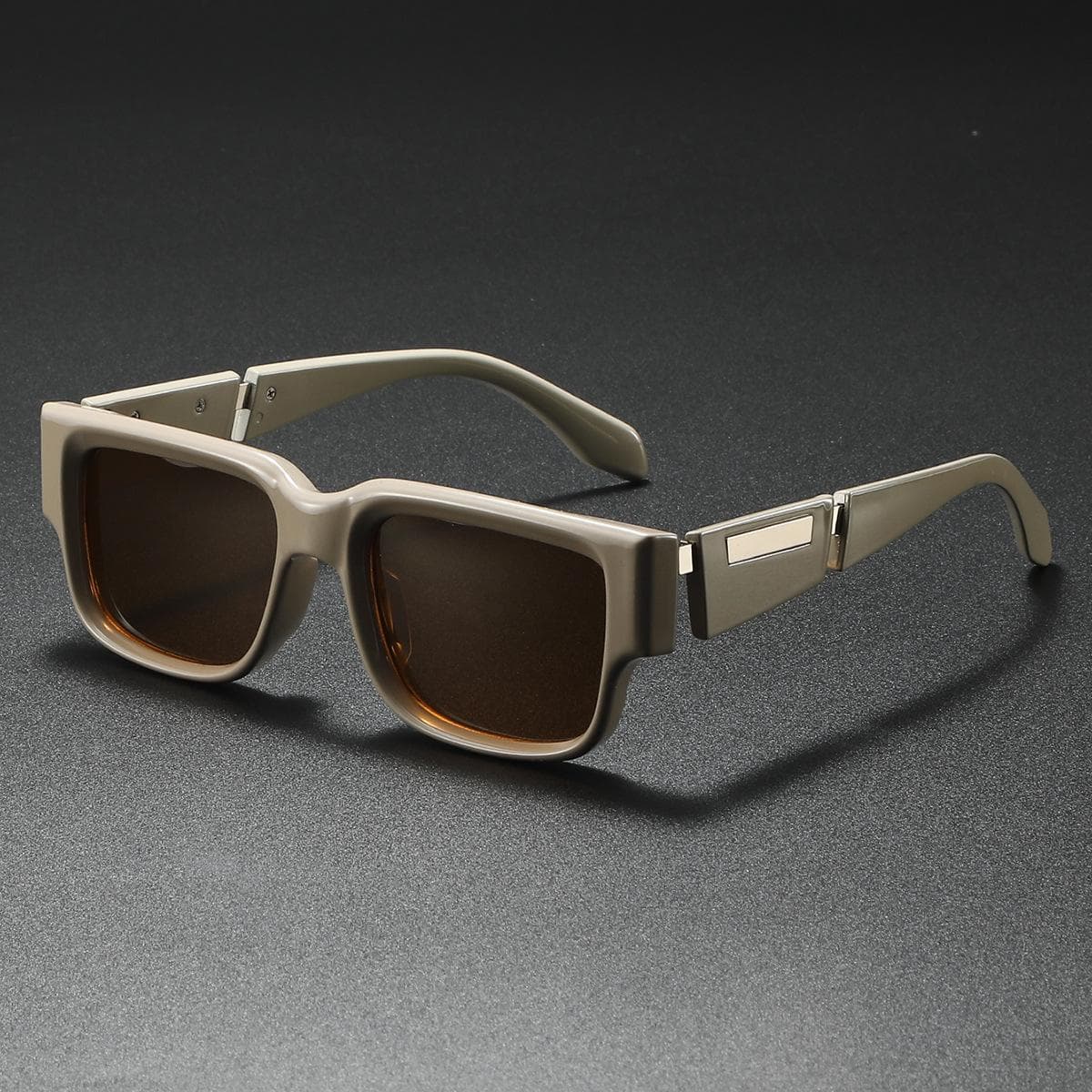 Narrow rectangle unique gray blue square thick frame sunglasses for women men high quality retro oculos trending fashion