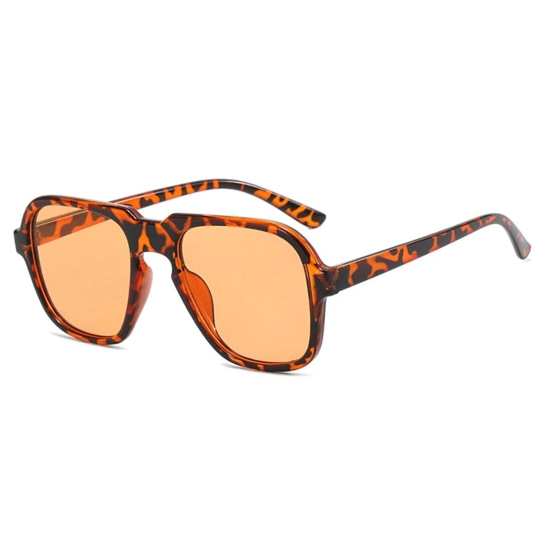 Retro Sunglasses Leopard Vintage Oversized Sunglasses Men Driving Square Eyewear Women Luxury Glasses De Sol Mujer Uv400