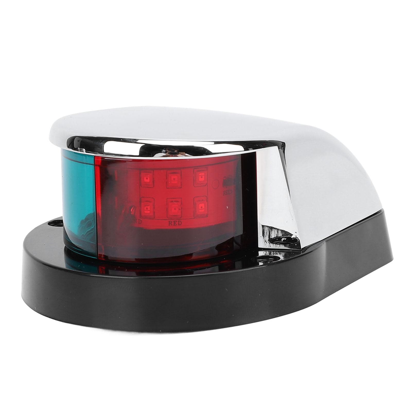 Red Green Boat Bow Navigation Light Zinc Alloy Shell USCG 2NM LED Bow Light for Pontoon Skiff and