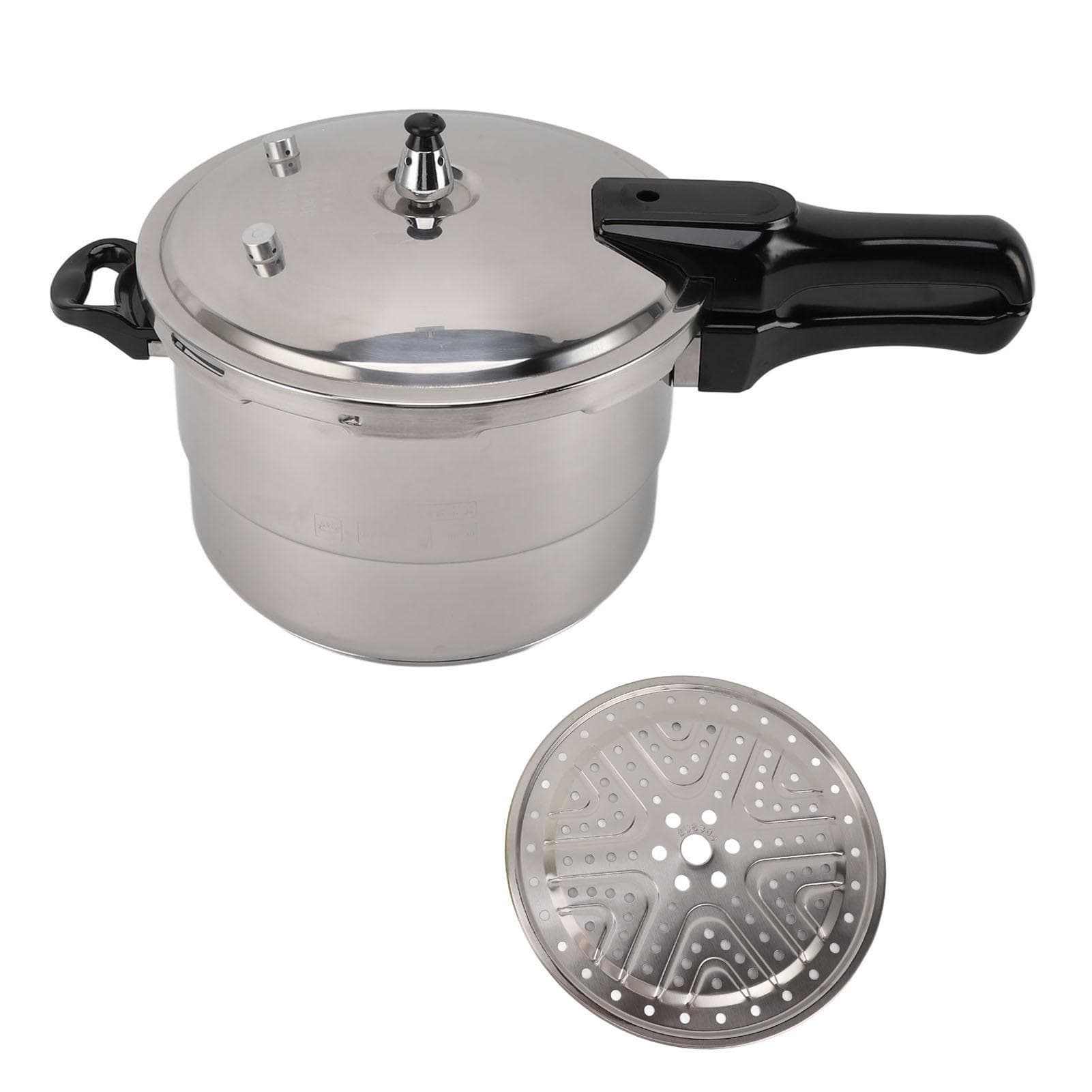 Pressure Cooker 304 Stainless Steel Thickened Universal Anti Stick Coating with Steam Rack Stovetop 24cm / 9.4in